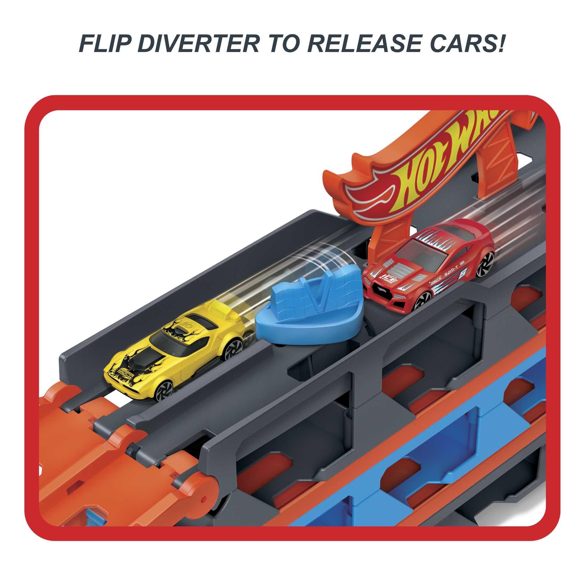 Hot Wheels Speedway Hauler - 6-Foot Race Track & Storage Carrier with 3 Cars | Ages 4+ 3