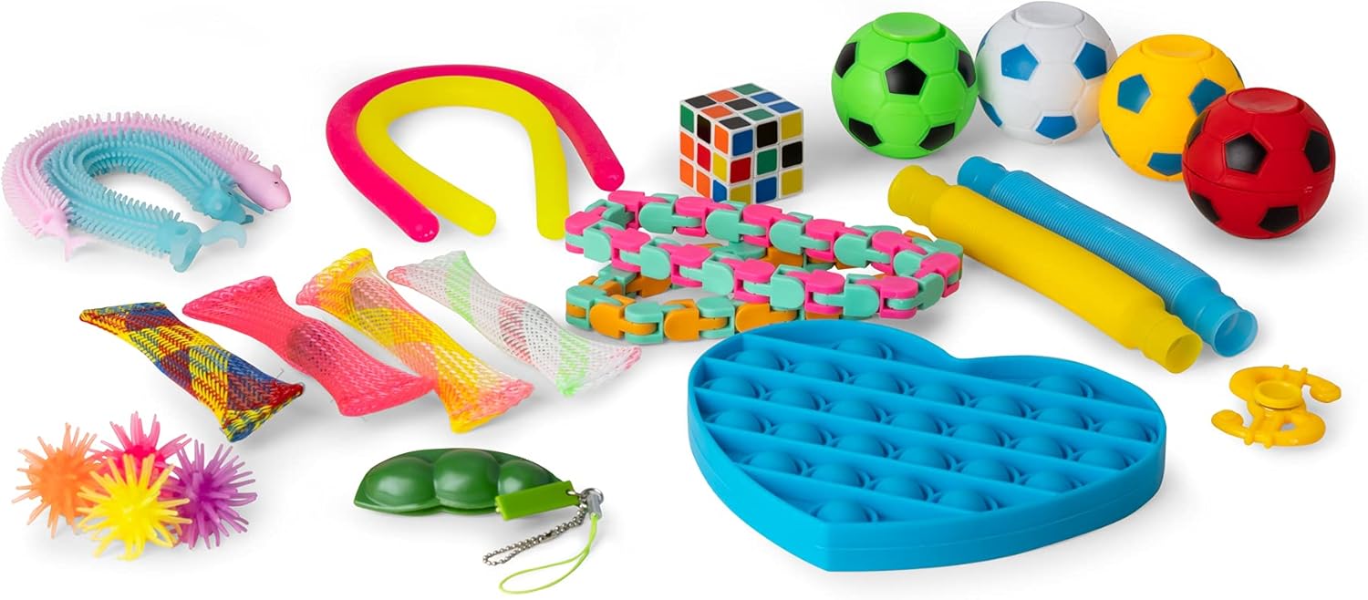 HGL Fidget Box 24-Piece Assortment - Fun Fidget Toys for Kids 3+
