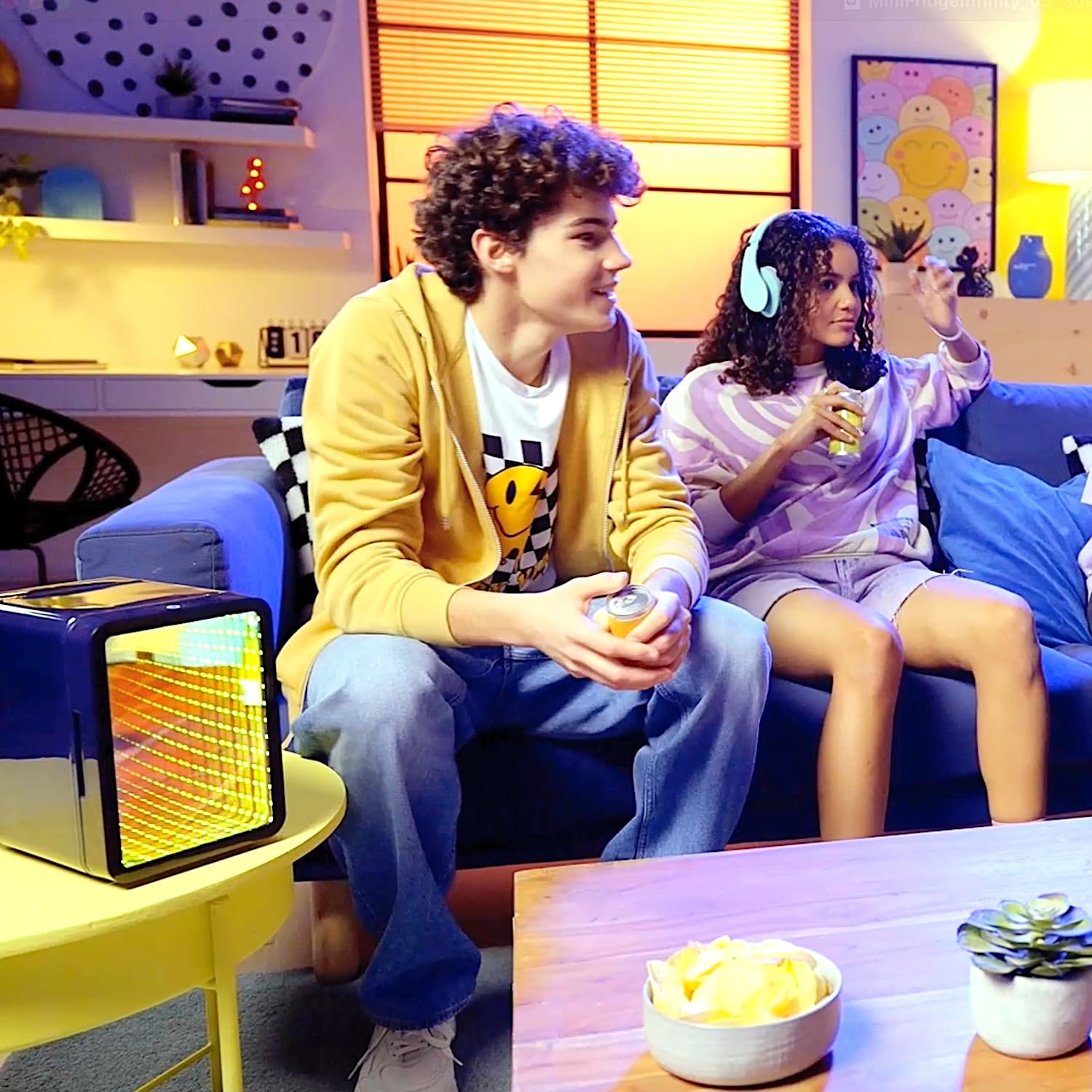 So Chill Mini Fridge Infinity - LED Light-Up Mini Fridge for Gamers & Teens 9