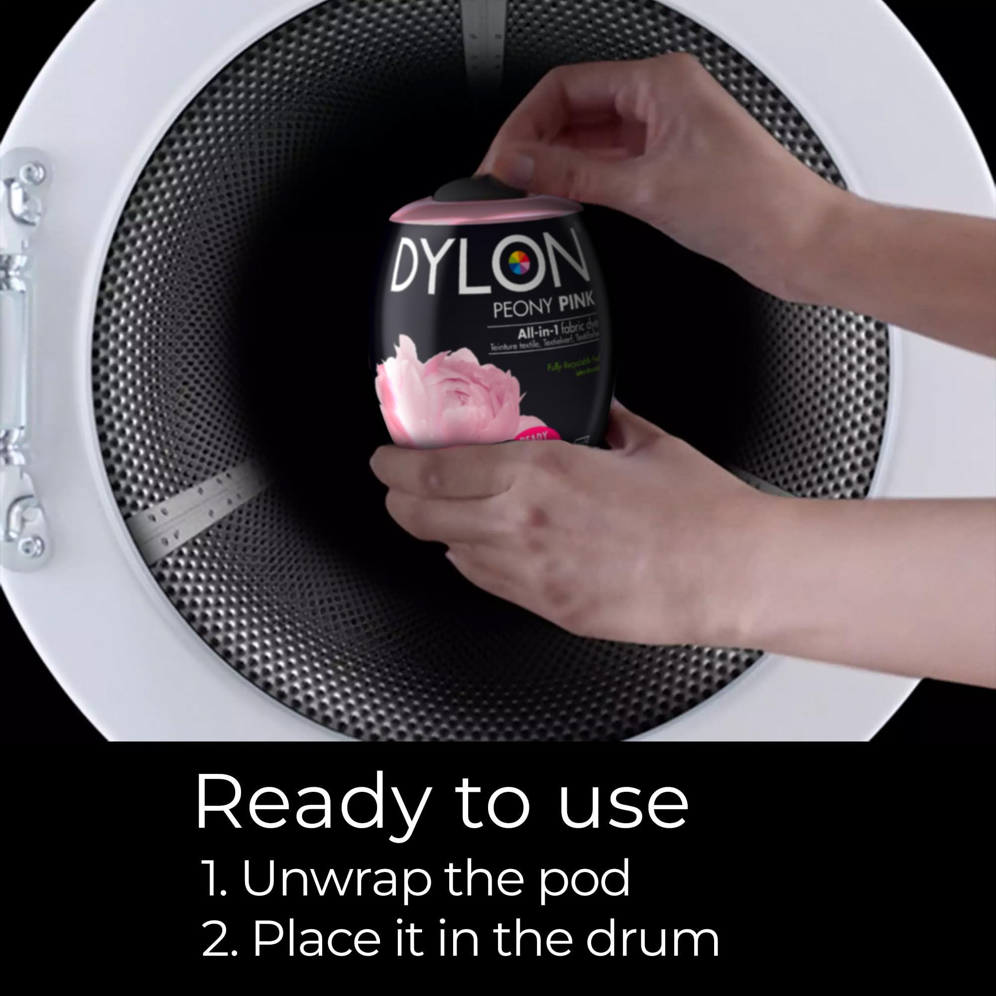 Dylon Washing Machine Fabric Dye Pod - Peony Pink, 350g 8