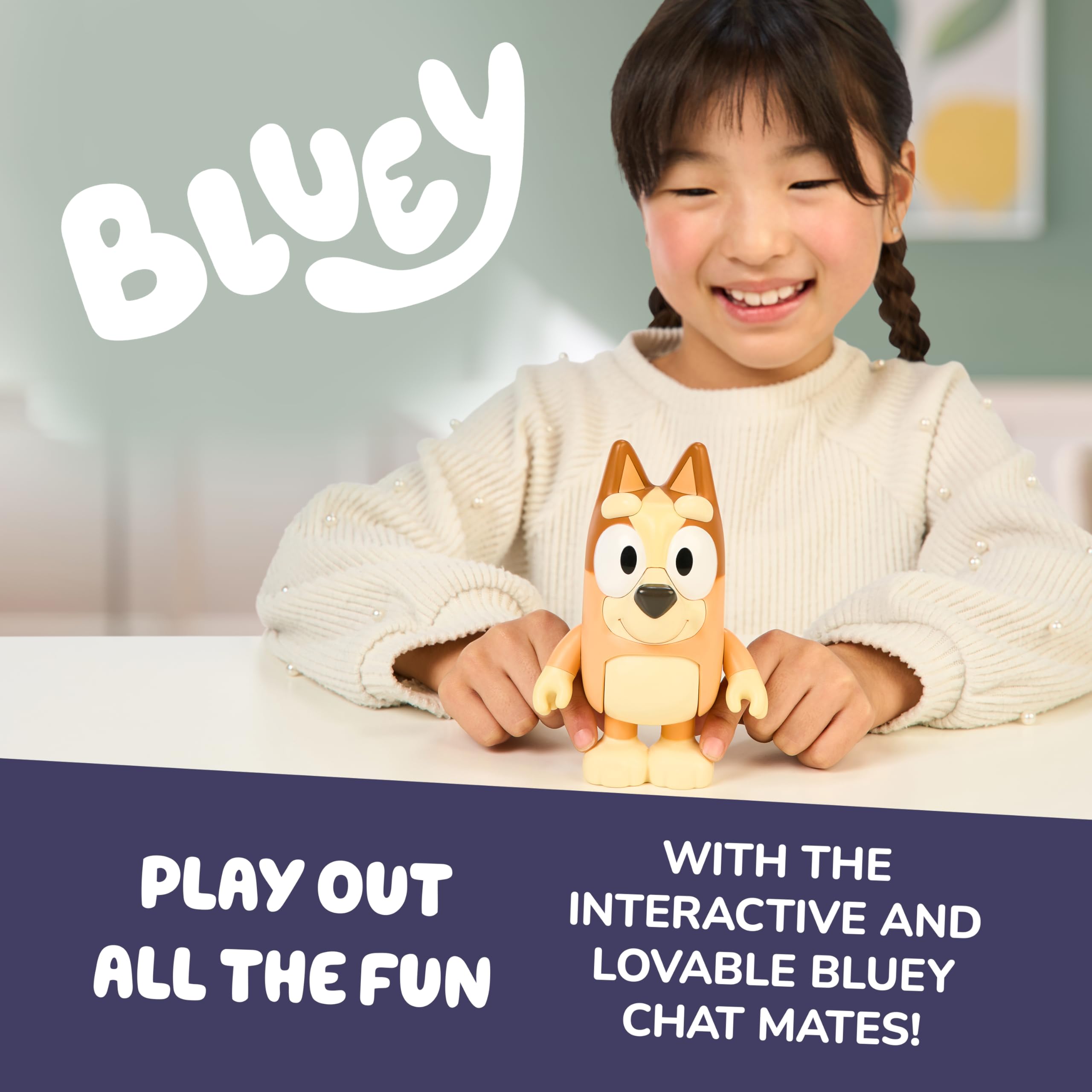 Bluey Chat Mates Bingo - Interactive Talking Figure with 10 Phrases & Articulated Limbs 4