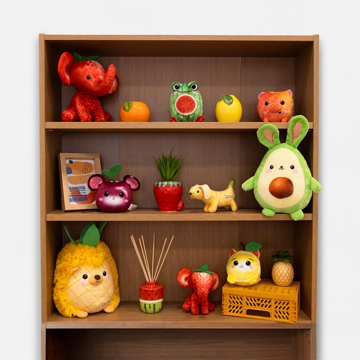 FOODIBLES Strawberry Elephant Plush Toy - Scented Fruity Stuffed Animal, 20cm 6