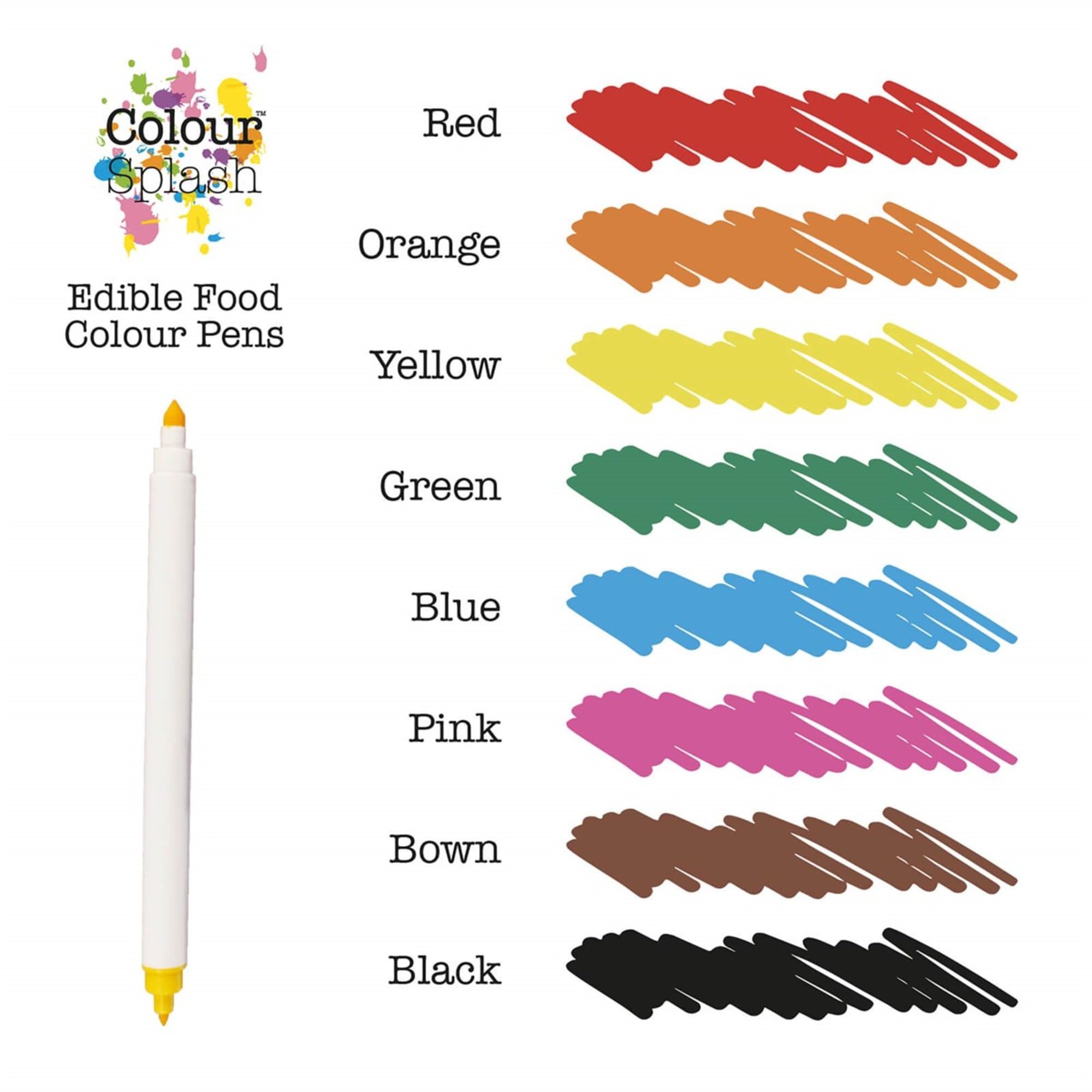 Colour Splash Edible Food Colouring Pens - Dual Tip Icing Pens for Cake Decorating 5