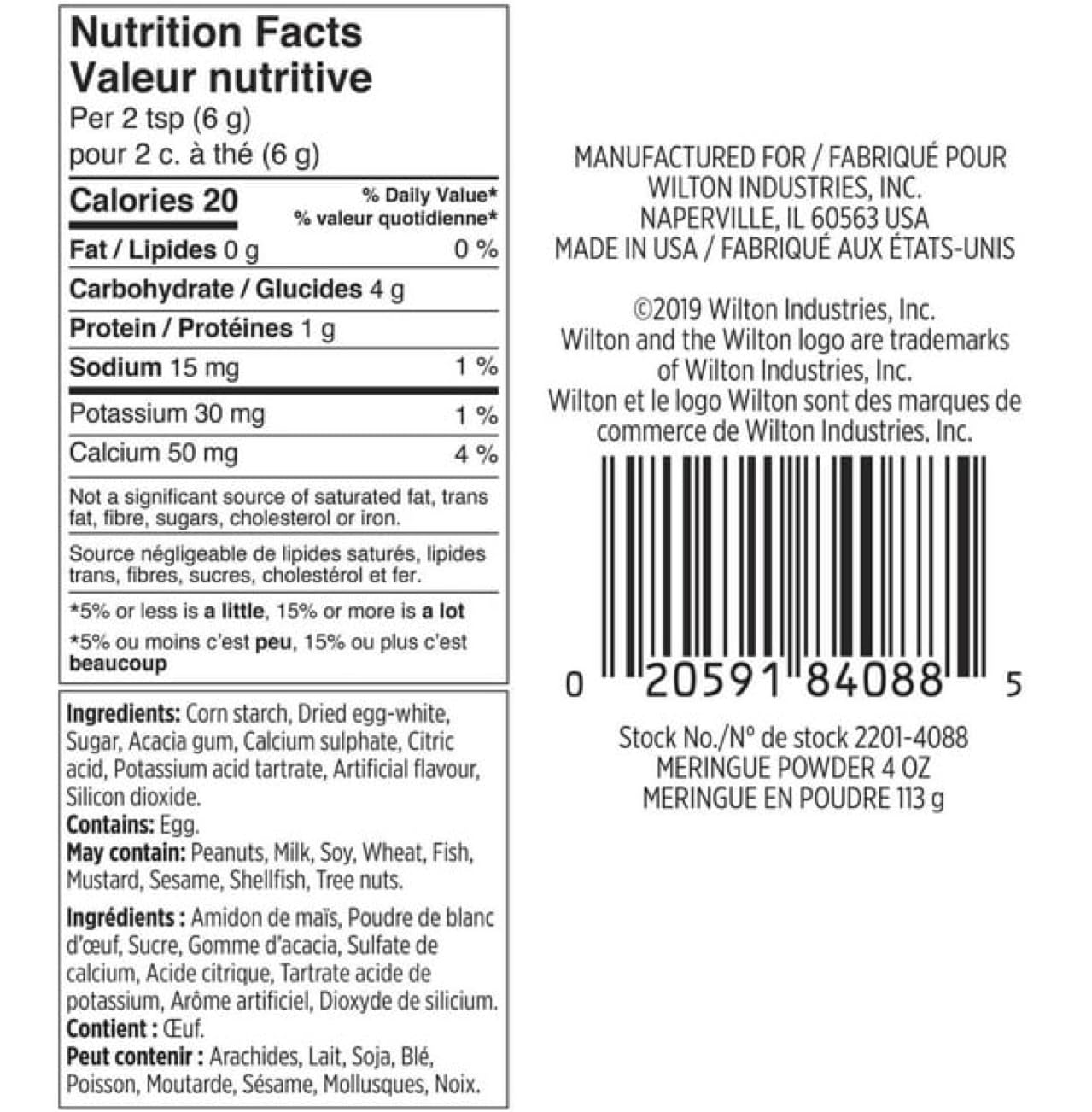 Wilton Meringue Powder 120g - Egg White Substitute for Meringues & Royal Icing