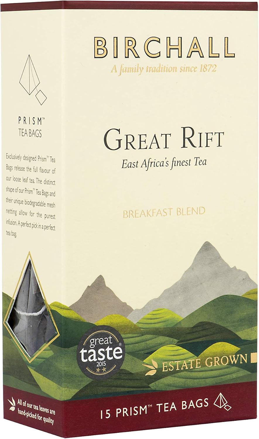 Birchall Great Rift Breakfast Blend Tea Bags, 15 Plant-Based Biodegradable Bags, Rainforest Alliance Certified 6