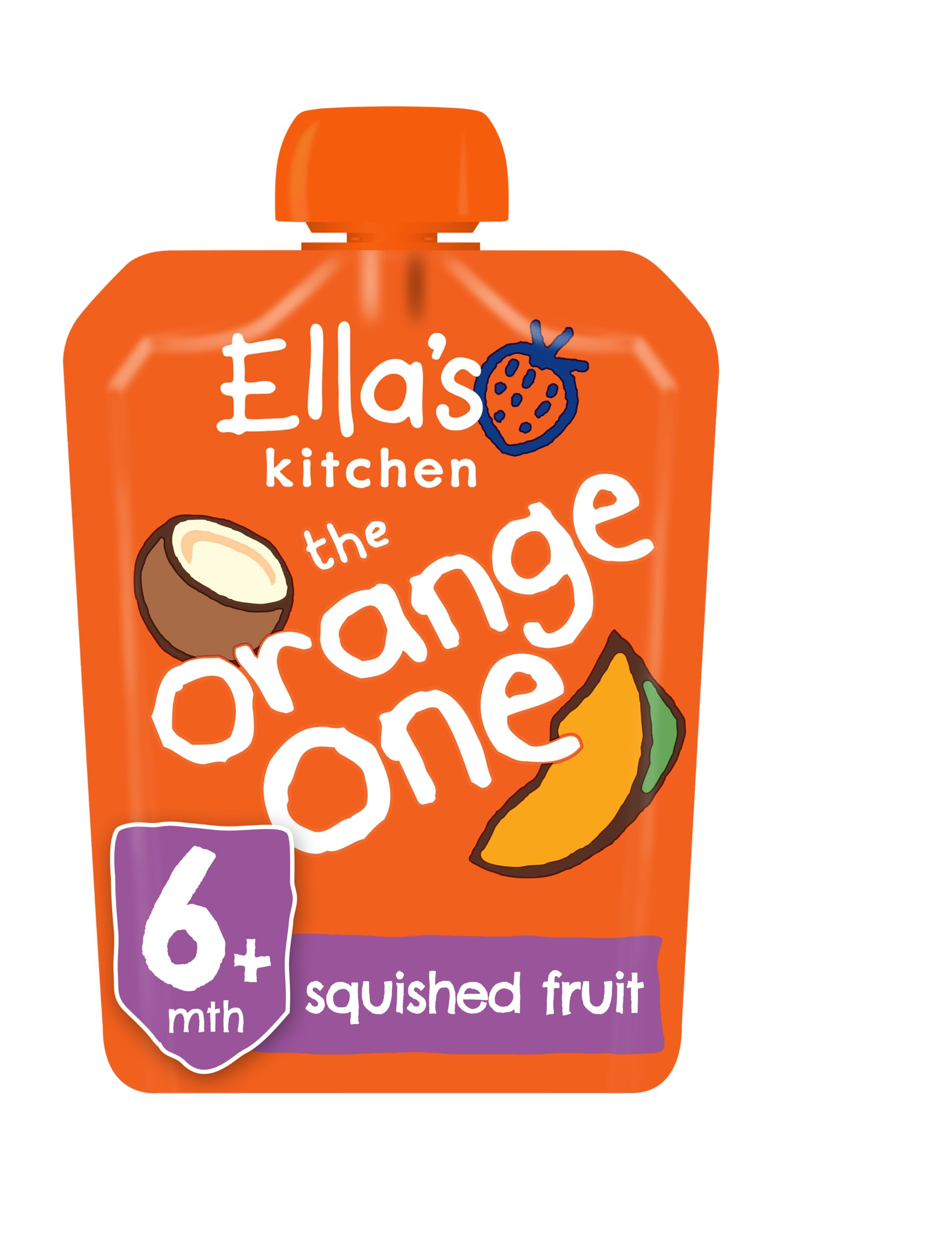 Ella's Kitchen The Orange One Organic Fruit Puree Pouches, 5 x 90g