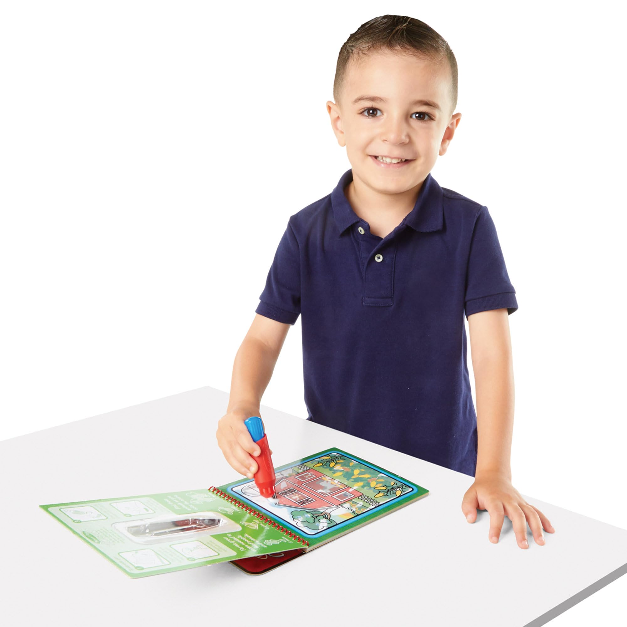Melissa & Doug Water Reveal Pad - Farm | Reusable Coloring Book | Ages 3+ | Travel Toy 8