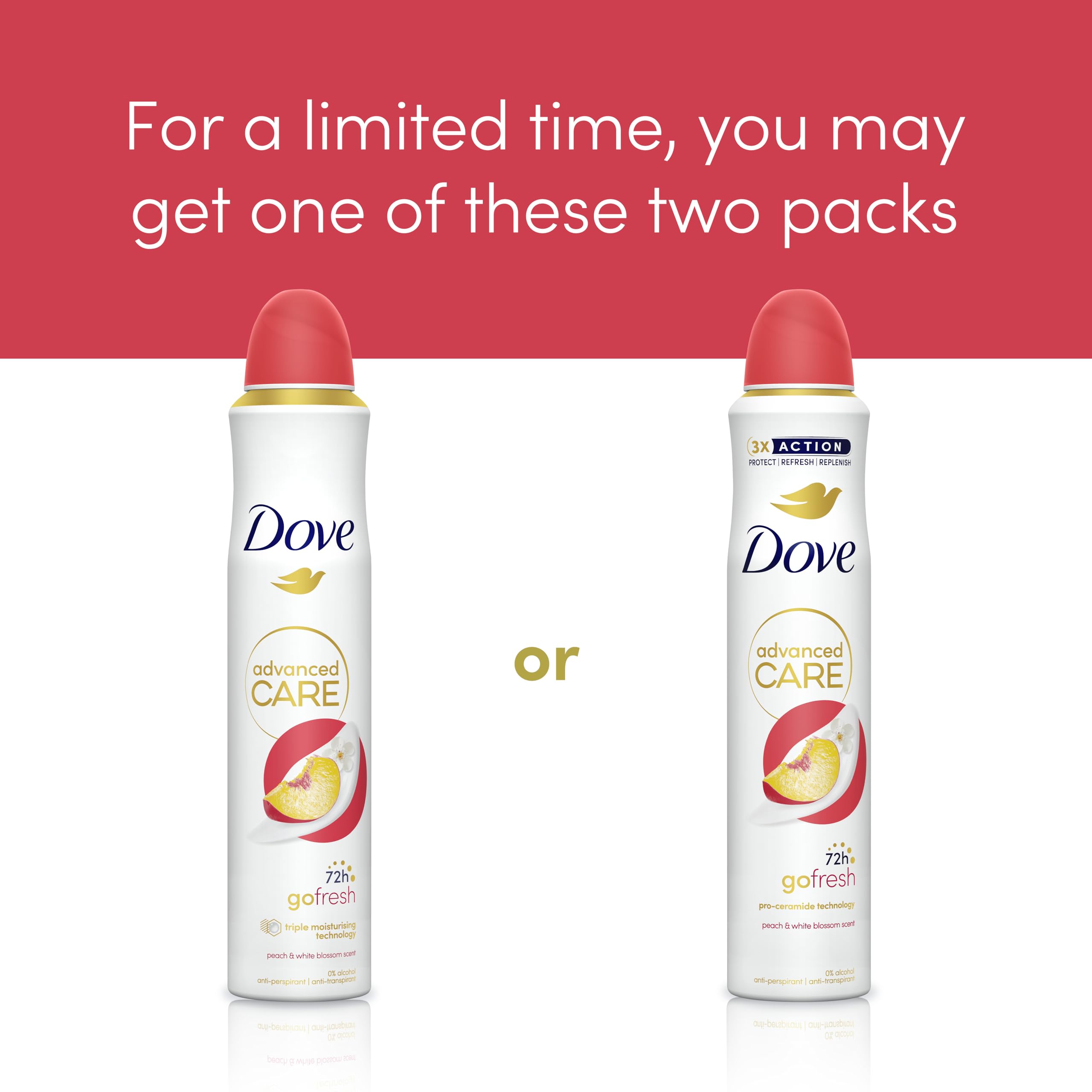 Dove Advanced Care Go Fresh Peach & White Blossom Antiperspirant Deodorant Spray (200 ml) 5