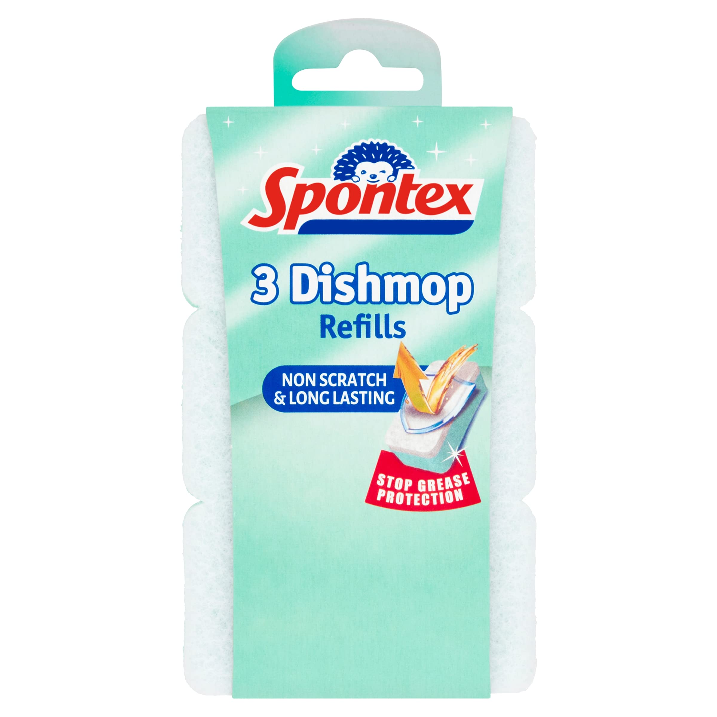 Spontex Dishmop Refills Non-Scratch Replacement Sponge Heads 6