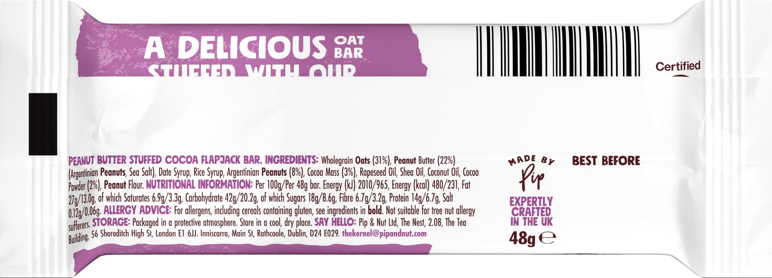 Pip & Nut Peanut Butter Stuffed Oat Bar Variety Pack - 15 Bars (Original, Chocolate, Apple & Cinnamon) 4