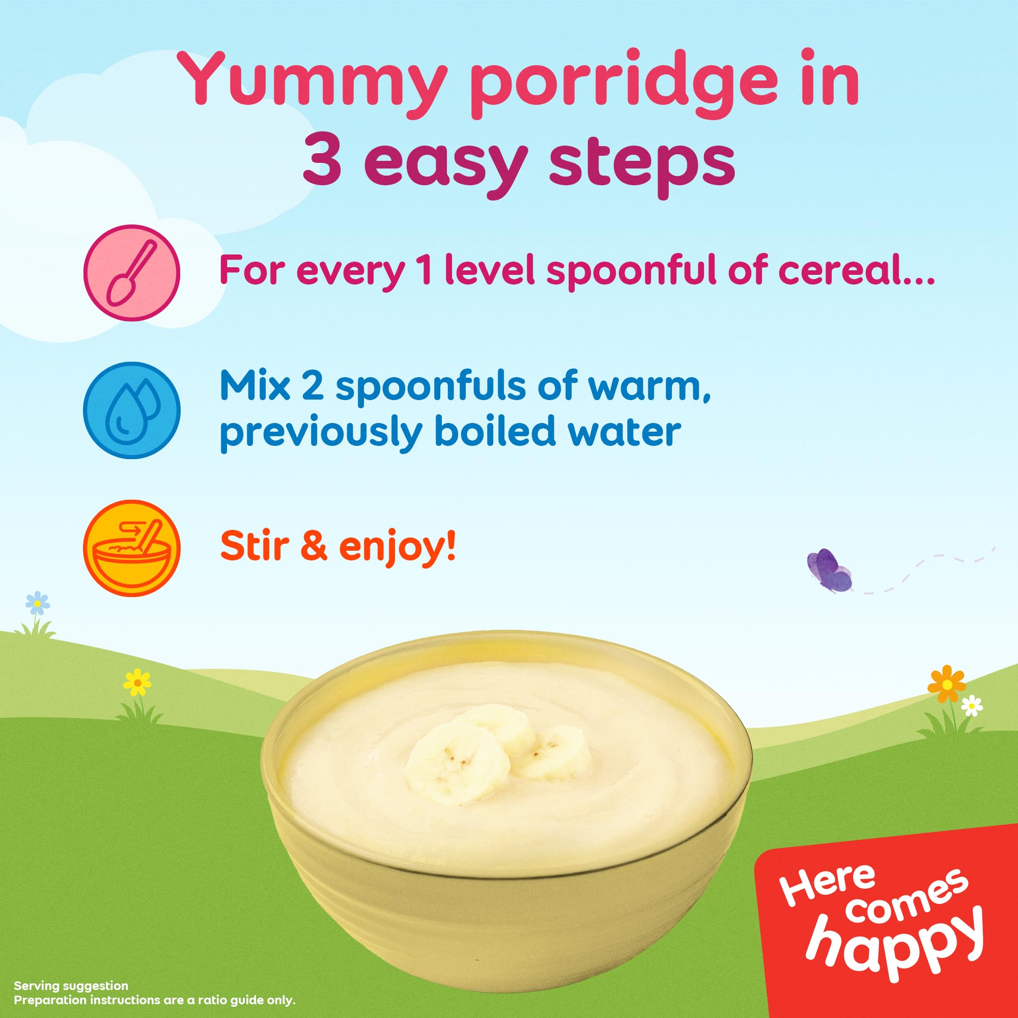 Cow & Gate Banana Porridge Baby Food Cereal for 4-6+ Months - 125g 3