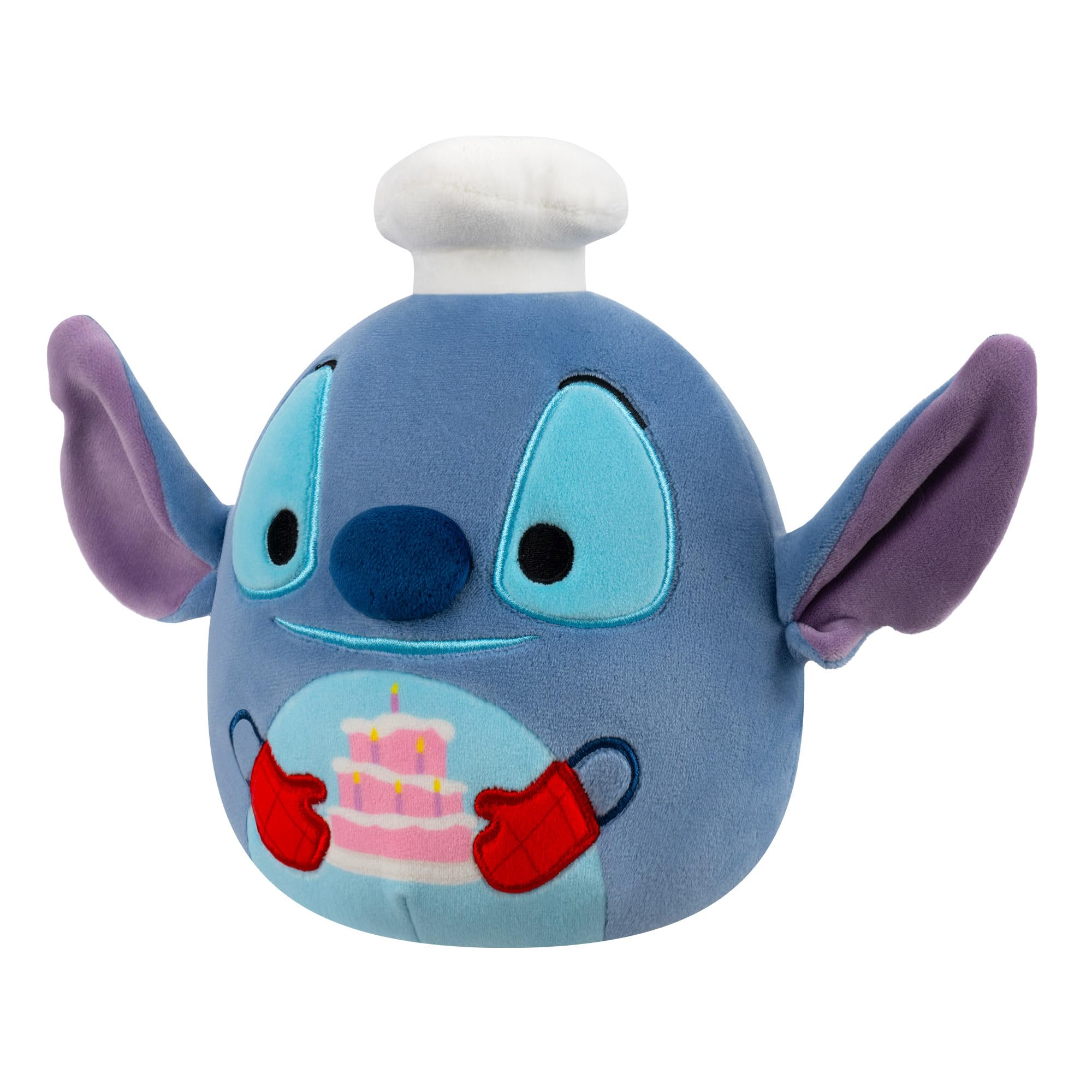 Squishmallows 8-Inch Disney Chef Stitch with Cake Plush - Soft Stuffed Animal for Kids 3+ 6