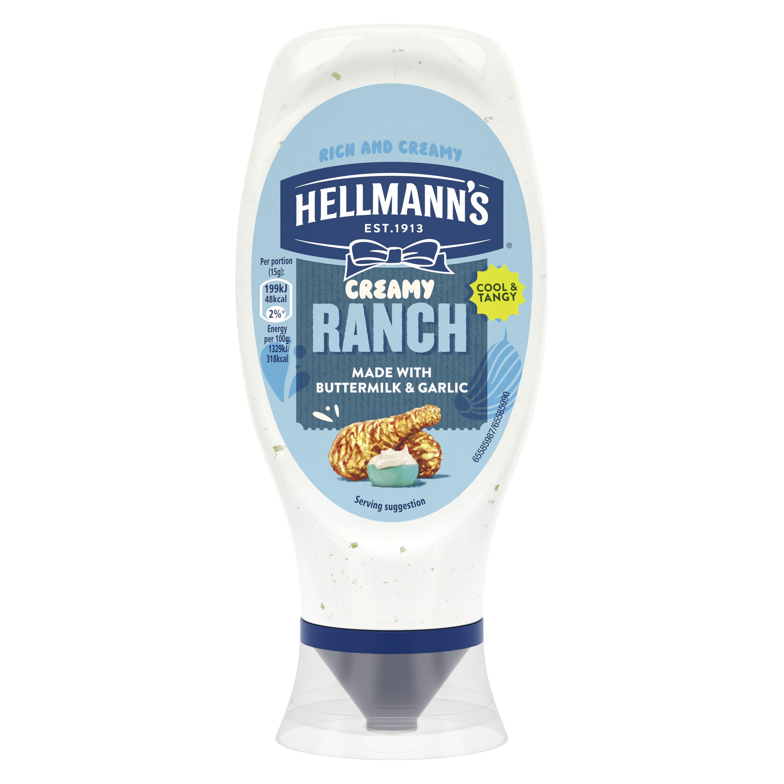 Hellmann's Creamy Ranch Sauce with Buttermilk & Garlic | 430ml Bottle | Vegetarian