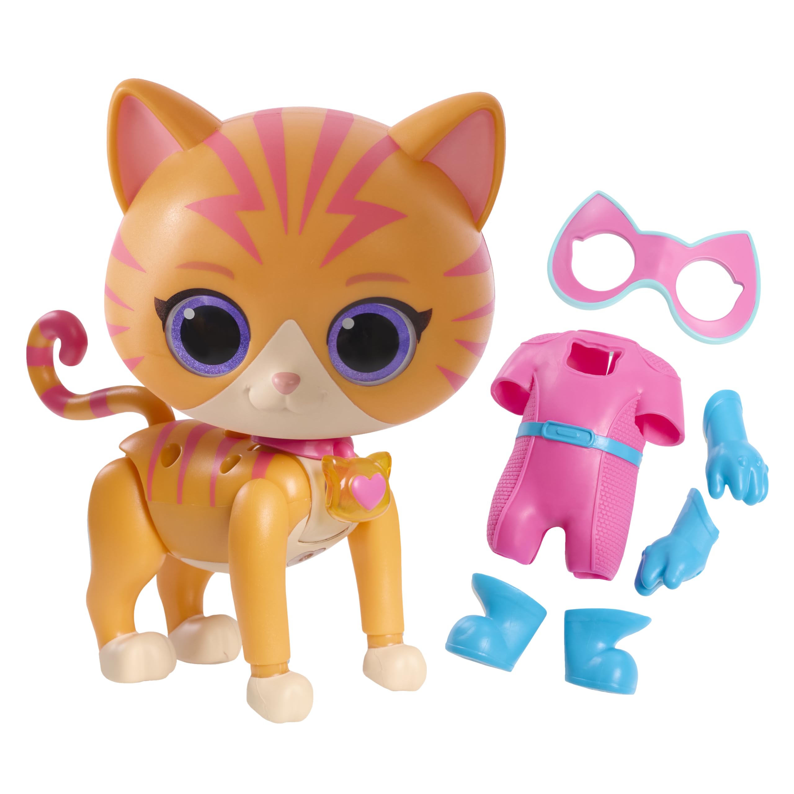 SuperKitties Cat-Tastic Transforming Ginny - Interactive Light-Up Action Figure for Kids