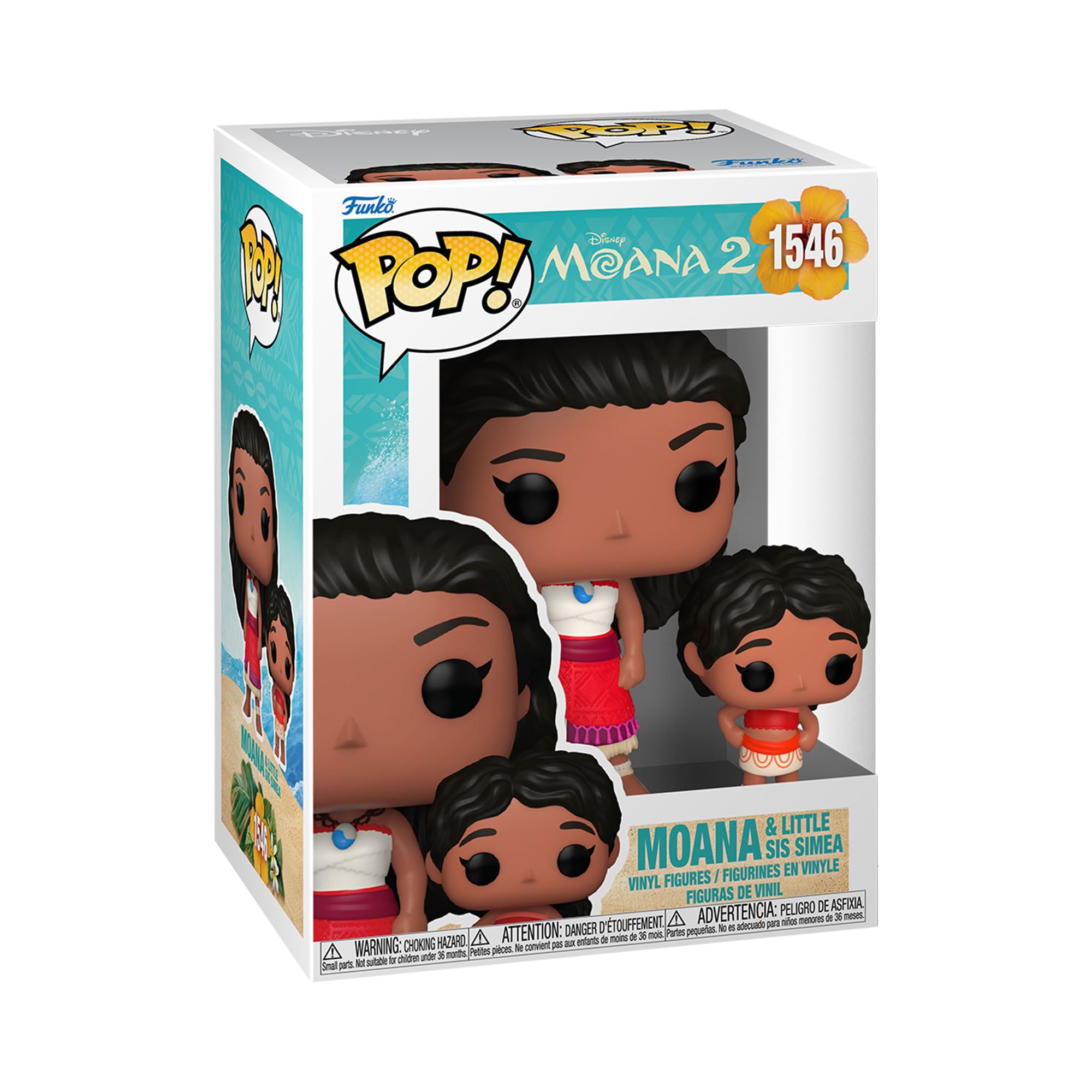 Funko Pop! & Buddy: Moana 2 - Moana & Simea Collectable Vinyl Figure | 3.75 Inches 1