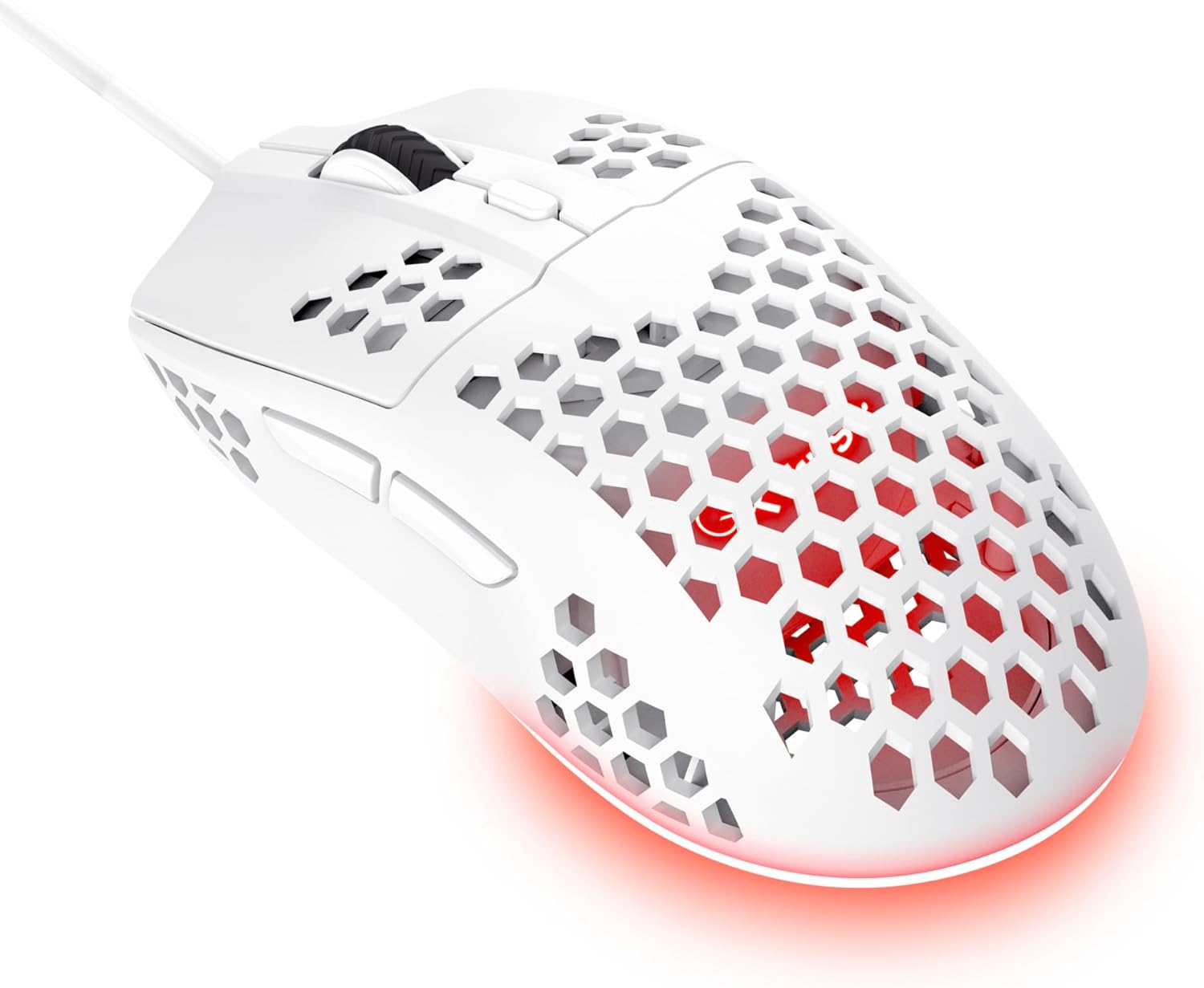 Trust Gaming GXT 928W Helox White Ultra-Lightweight 65g Wired Gaming Mouse with RGB Lighting 8