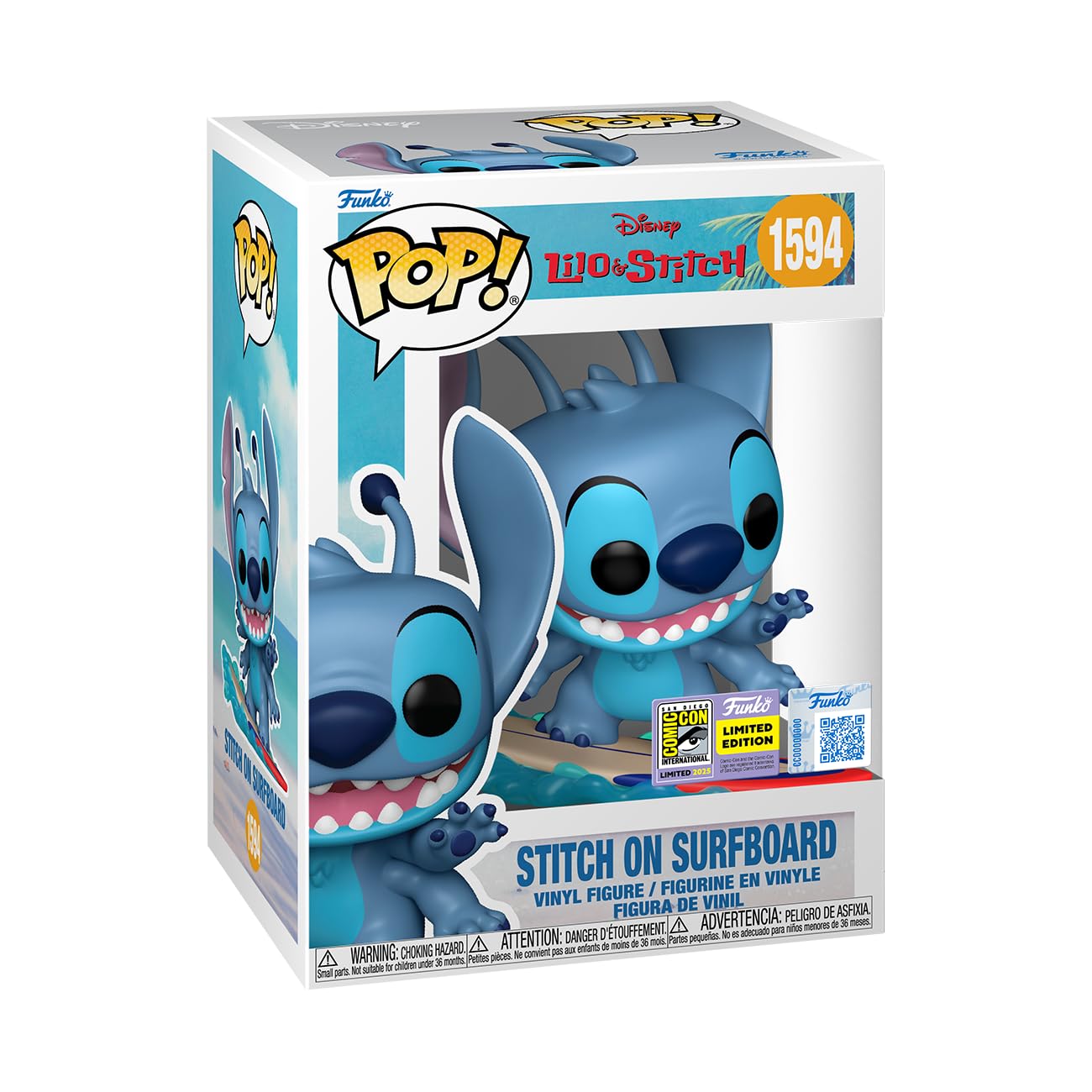 Funko POP! Vinyl: Lilo & Stitch - Stitch Surf (Amazon Exclusive) | 3.75 Inch Vinyl Figure 1