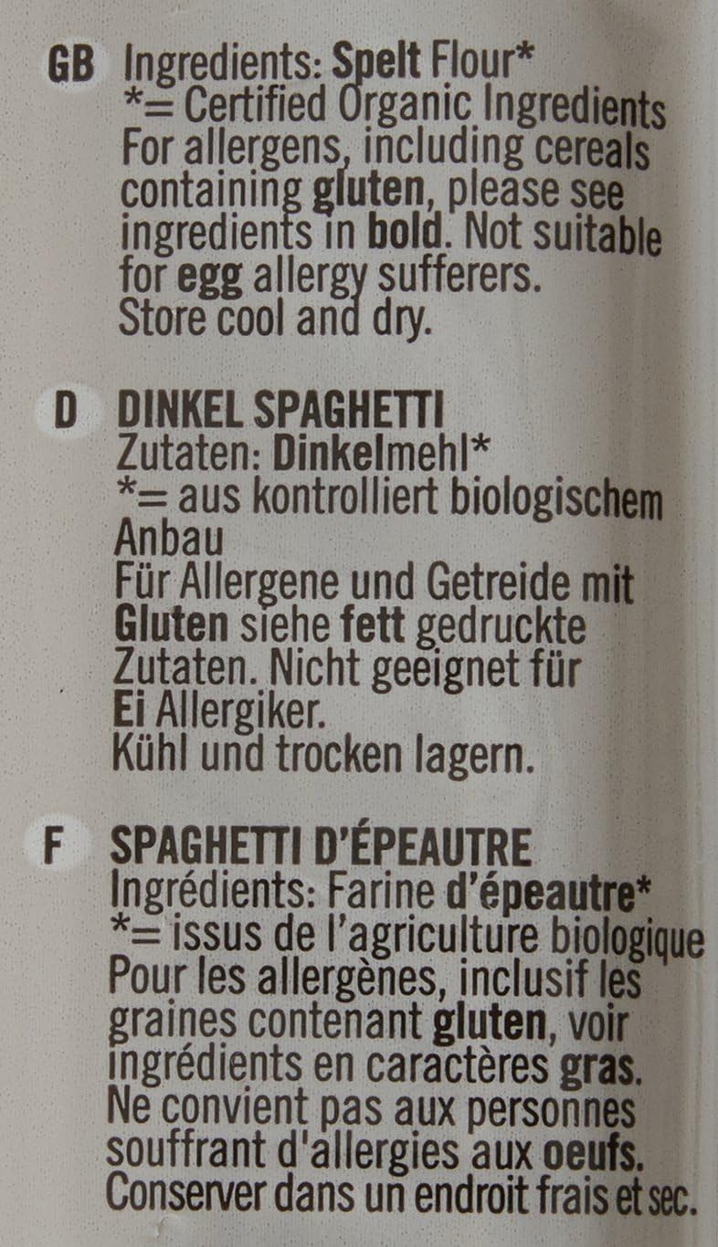 Biona Organic White Spelt Spaghetti (500g) 5