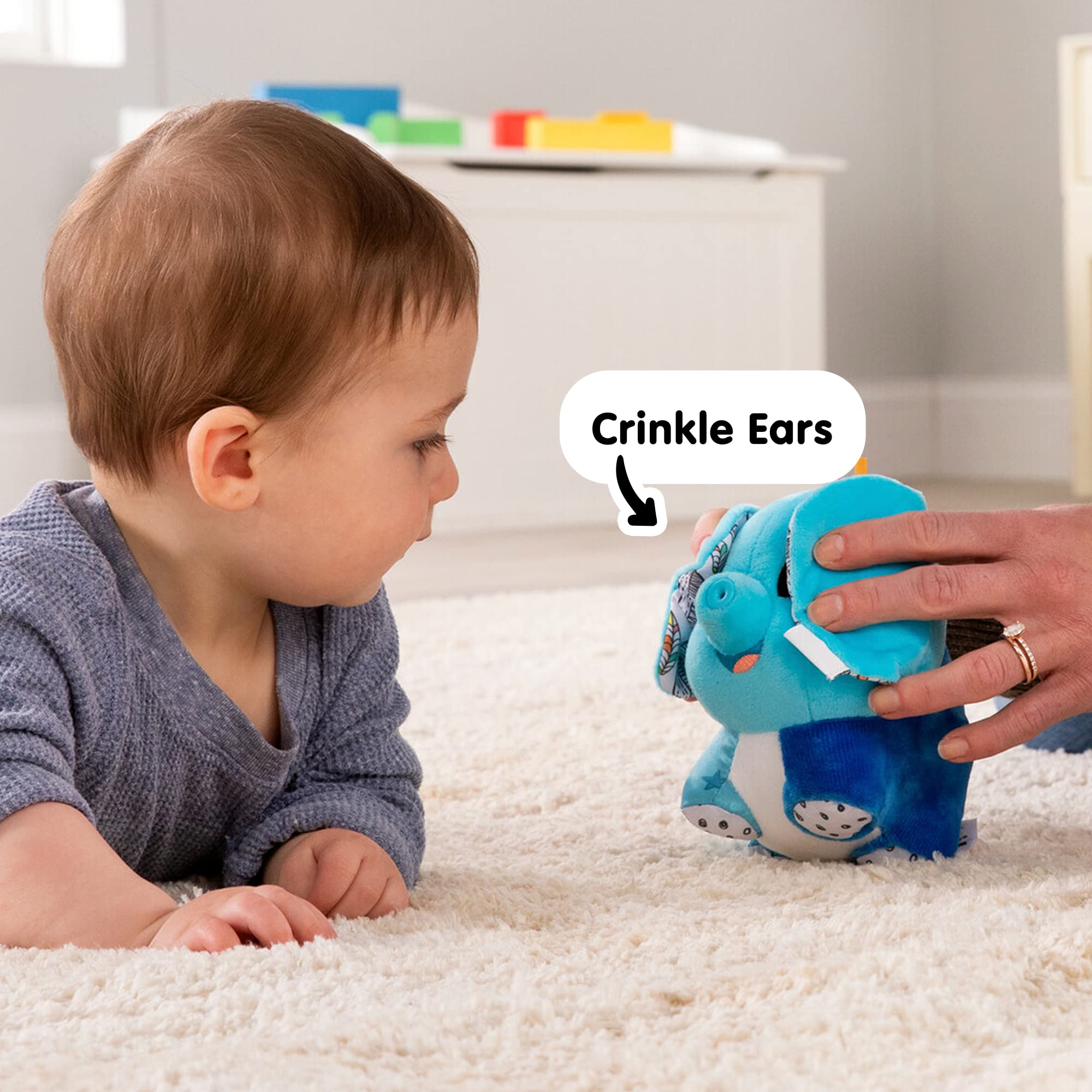 Lamaze Puffaboo Elephant - Sensory Plush Toy for Newborns & Babies 8