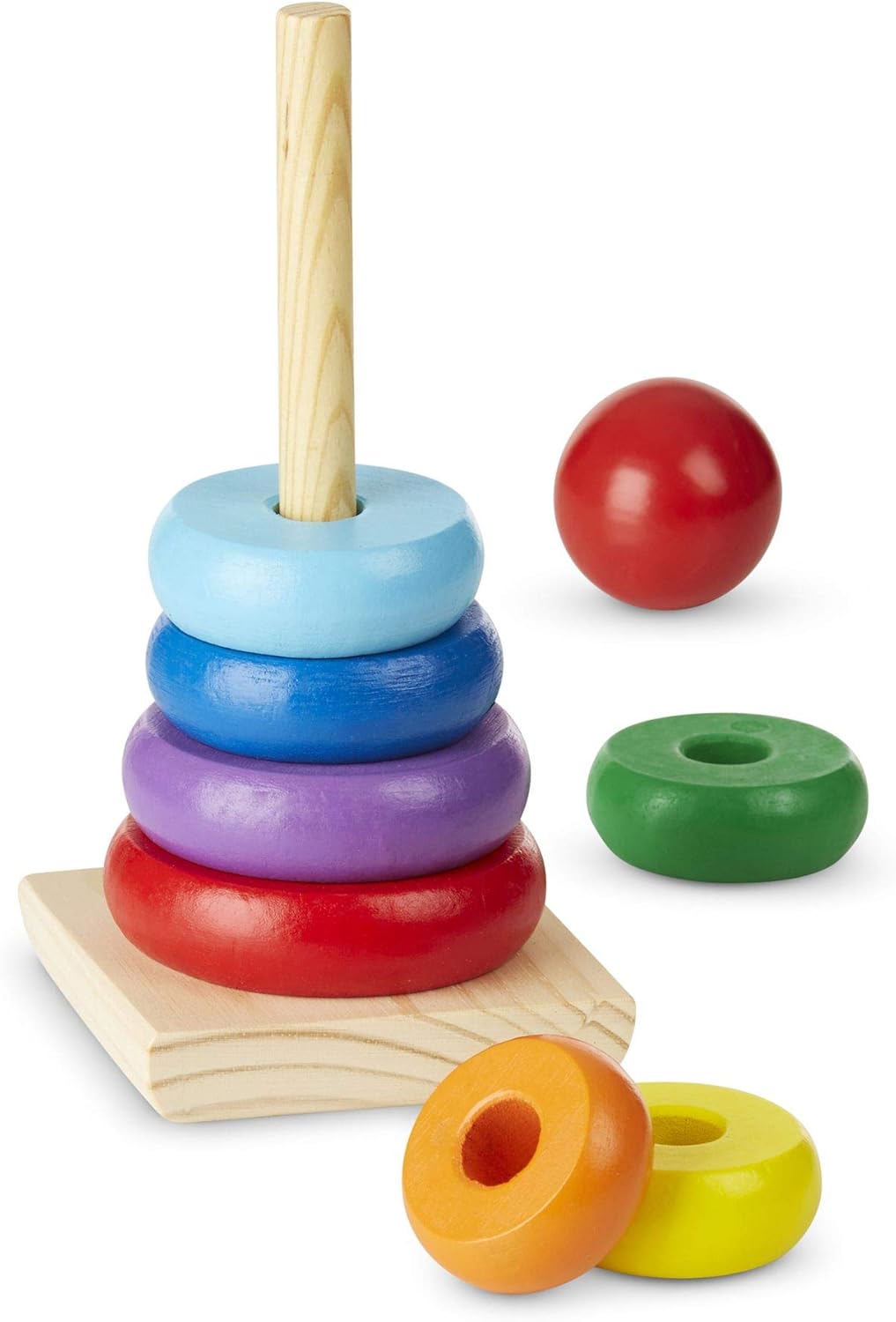 Melissa & Doug Rainbow Stacker - Educational Wooden Toy for Toddlers 18M+ 8
