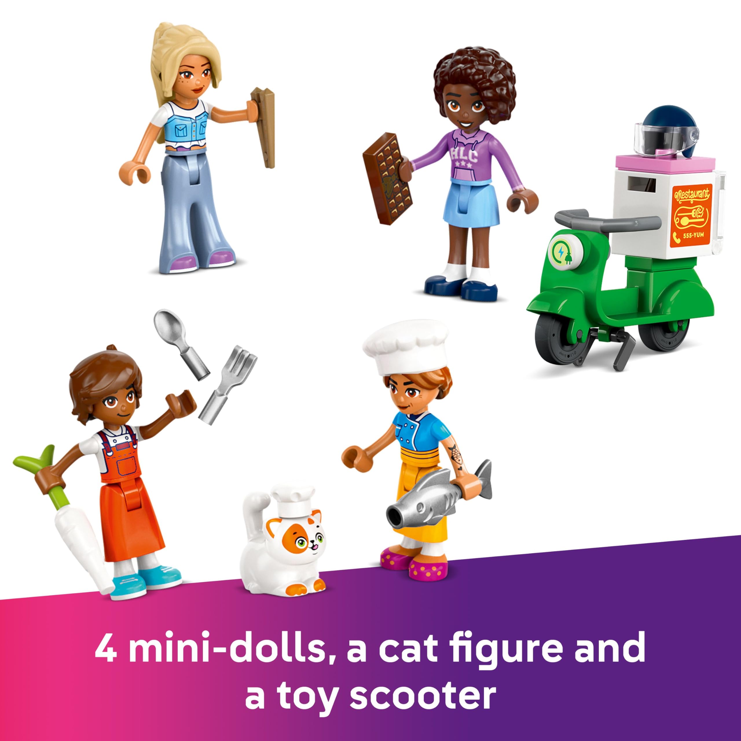 LEGO Friends Restaurant and Cooking School Playset - Building Toy for 8+ Year Olds 13