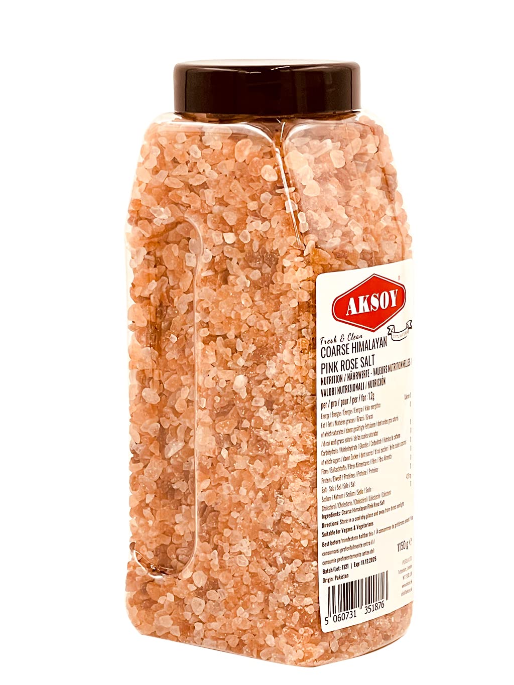 Aksoy Pink Himalayan Salt 1.15KG - Fine Grain, GMO Free, Chemical Free, Premium Himalayan Salt