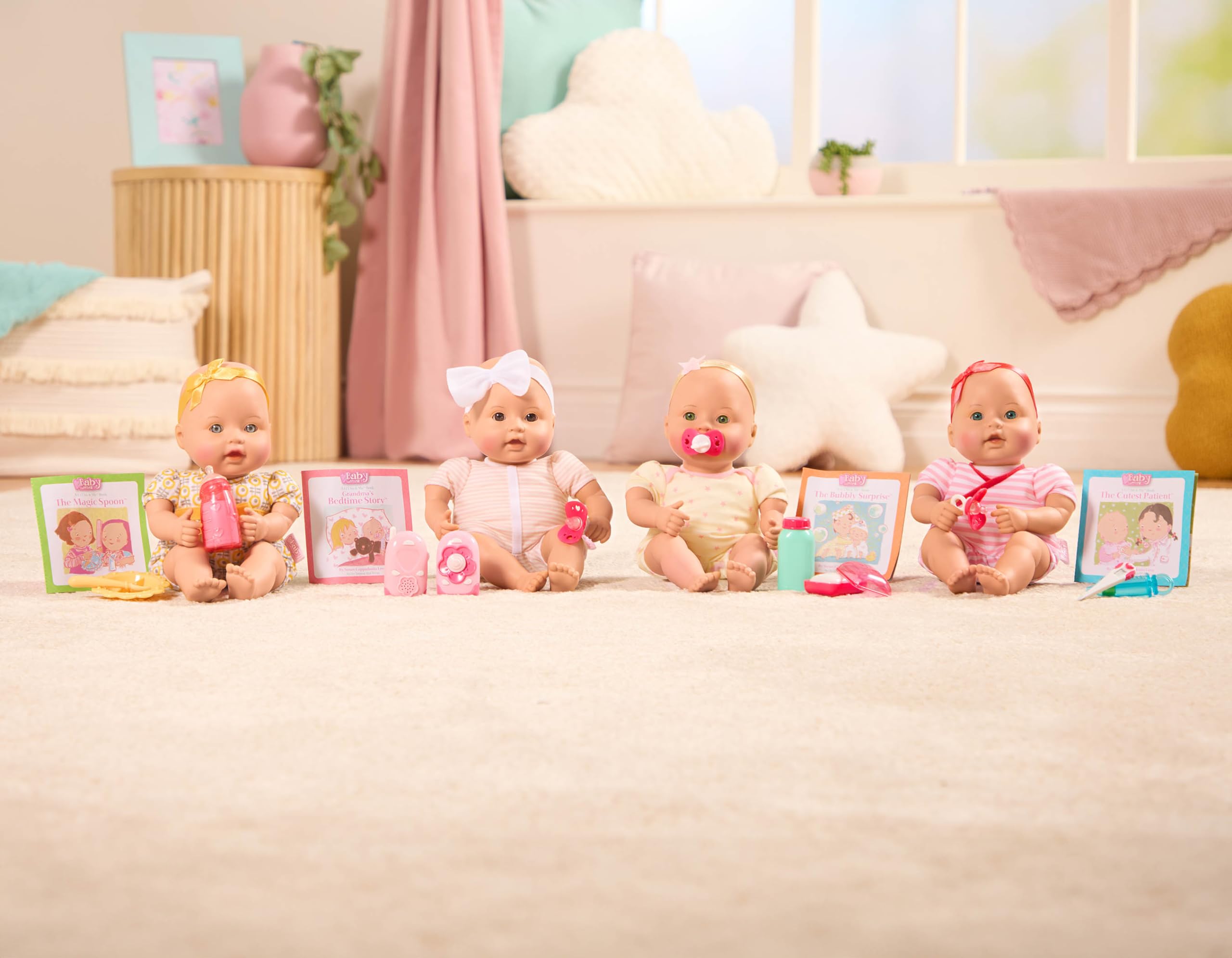 Baby Sweetheart Bath Time Doll - 12-Inch Soft Cuddle Doll with Bath Accessories for Toddlers 5