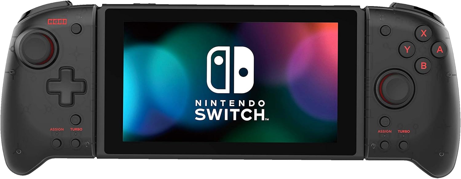 HORI Split Pad Pro (Translucent Black) for Nintendo Switch - Officially Licensed Controller for Handheld Mode 5