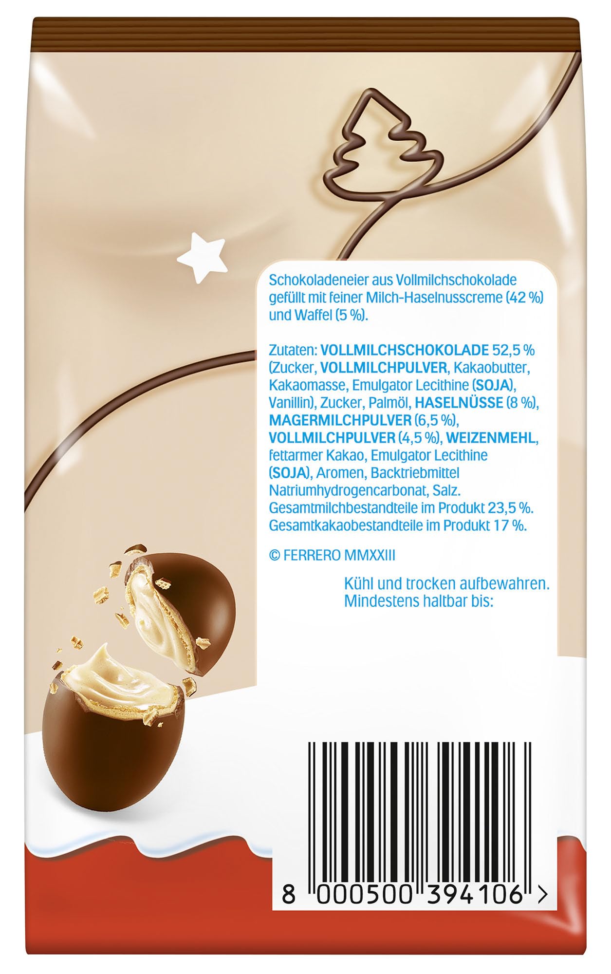 Kinder Bueno Mini Chocolate Christmas Eggs, Colourful Treat Bag for Sharing 4