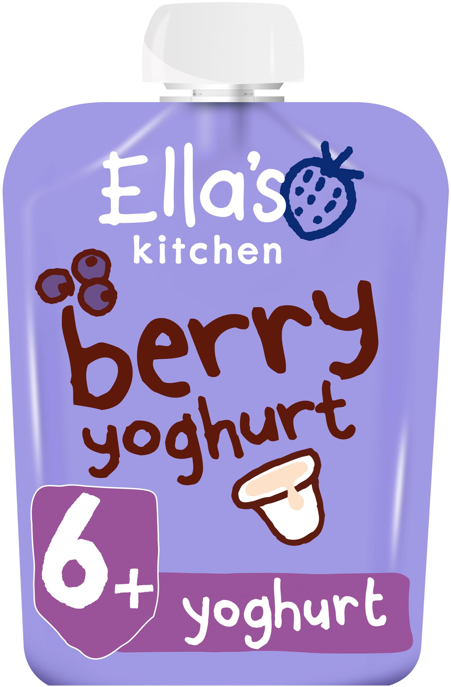 Ella's Kitchen - Organic Berry Greek Yoghurt Snack for Babies 90g (pack of 6)