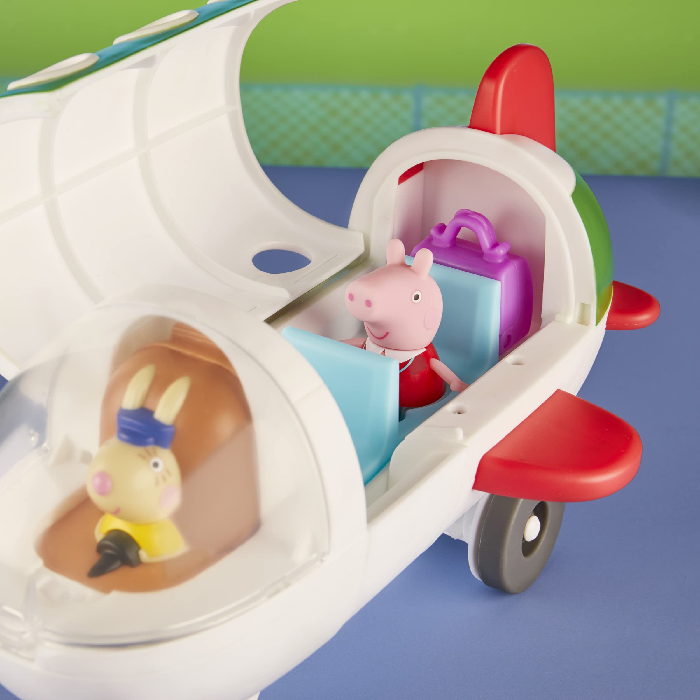 Peppa Pig Air Peppa Airplane Playset - Rolling Wheels, Opening Features, 1 Figure, Ages 3+ 9