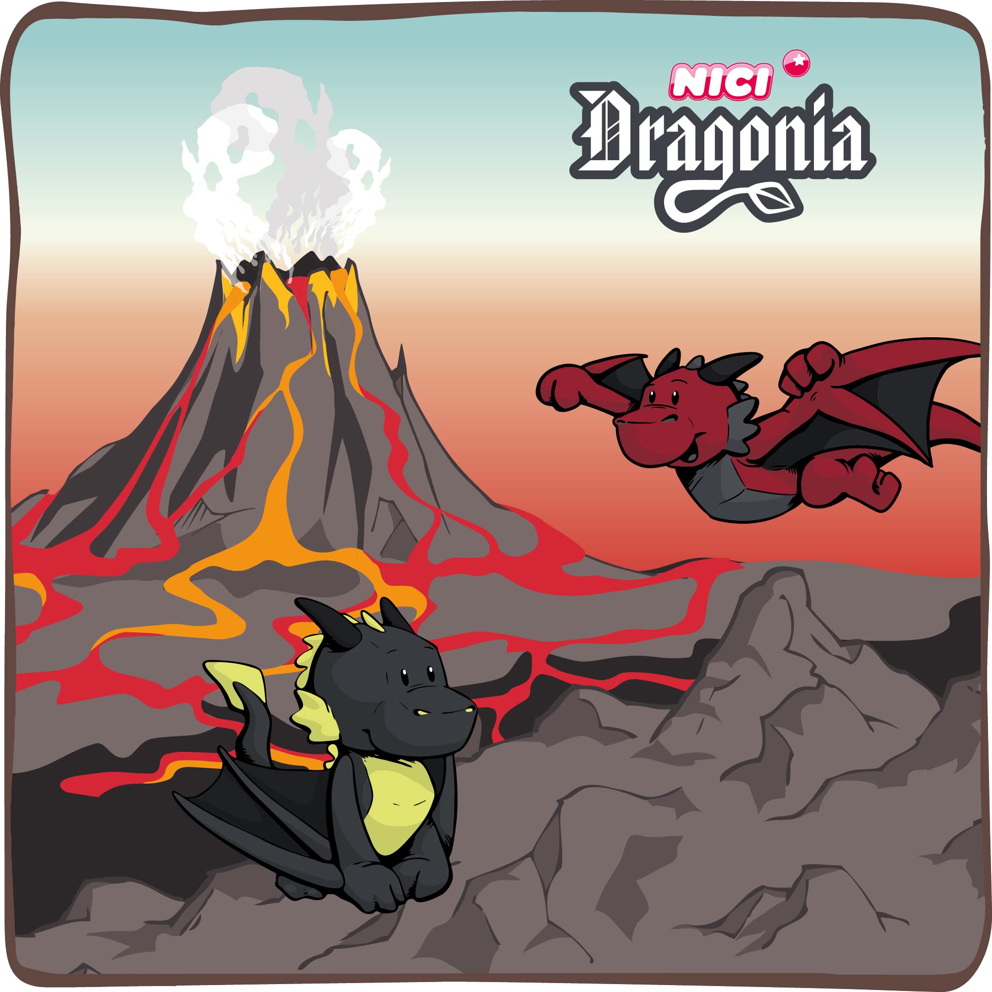 Nici Red Dragon Eldor 30 cm Standing Plush Stuffed Animal - Soft Cuddly Toy 9