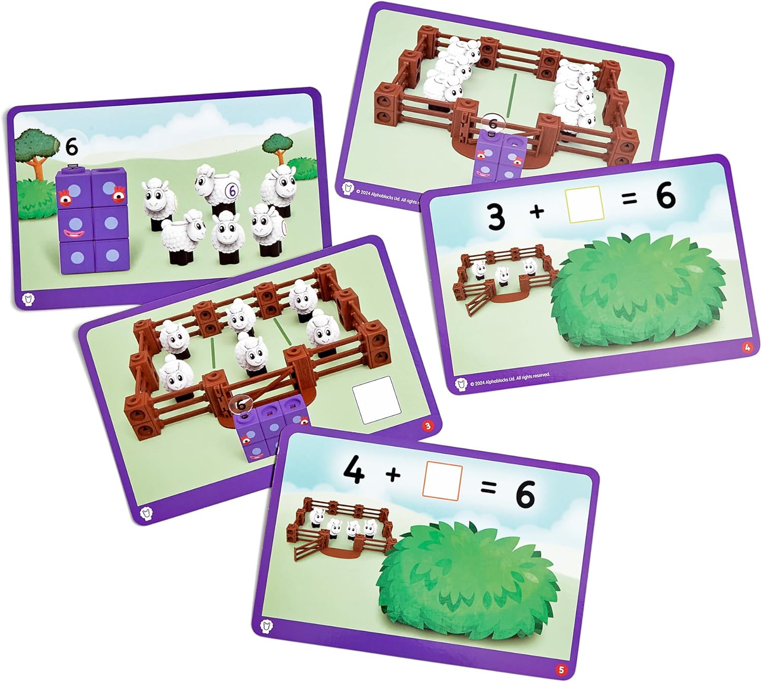 Learning Resources MathLink Dice Set - Numberblocks Counting Sheep Play Farm, Ages 3-7 7