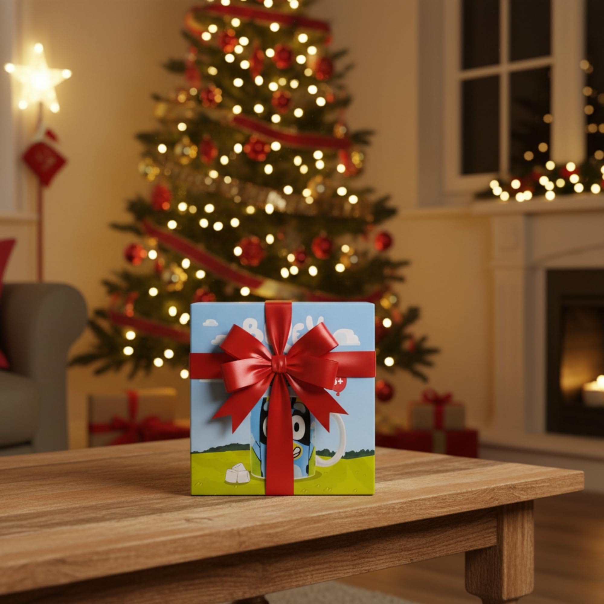 Beams International - Bluey Hot Chocolate Gift Set with Mug Featuring Bluey & Bingo 8