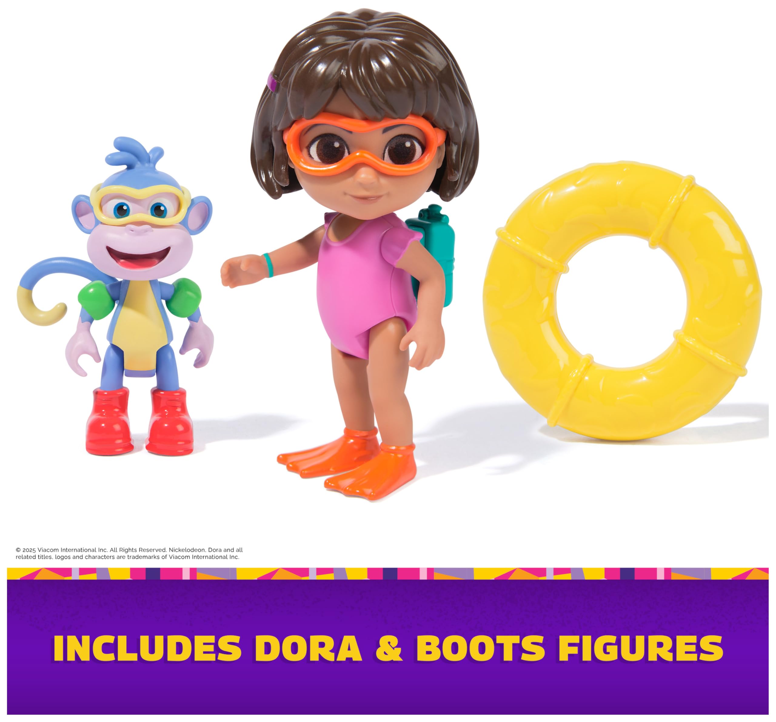 Dora, Splash-Splash Adventure Pack with Swim-Ready Dora and Boots Toy Figures 3