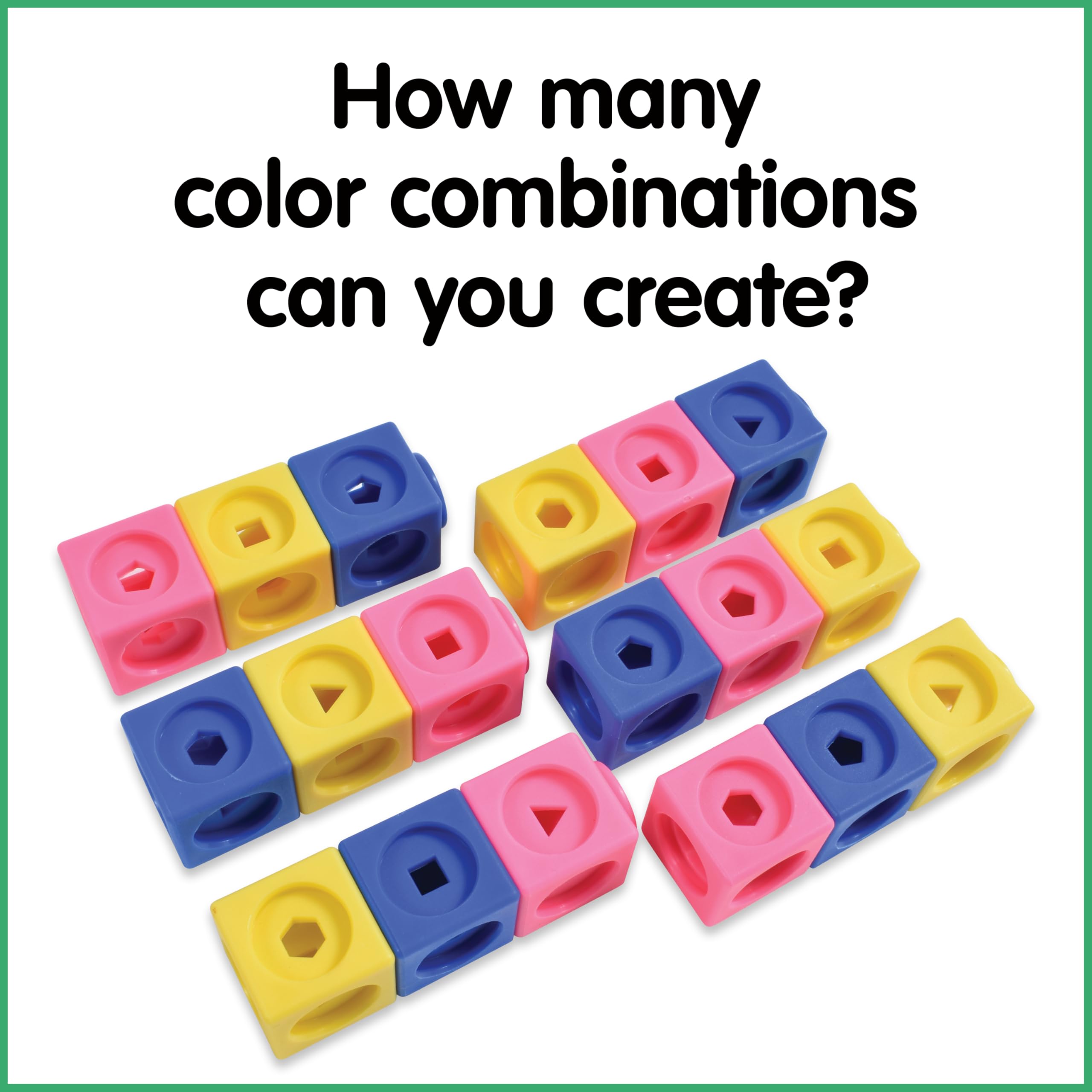 EDX Education Math Cubes - 100-Piece Linking Cube Set for Early Learning 18