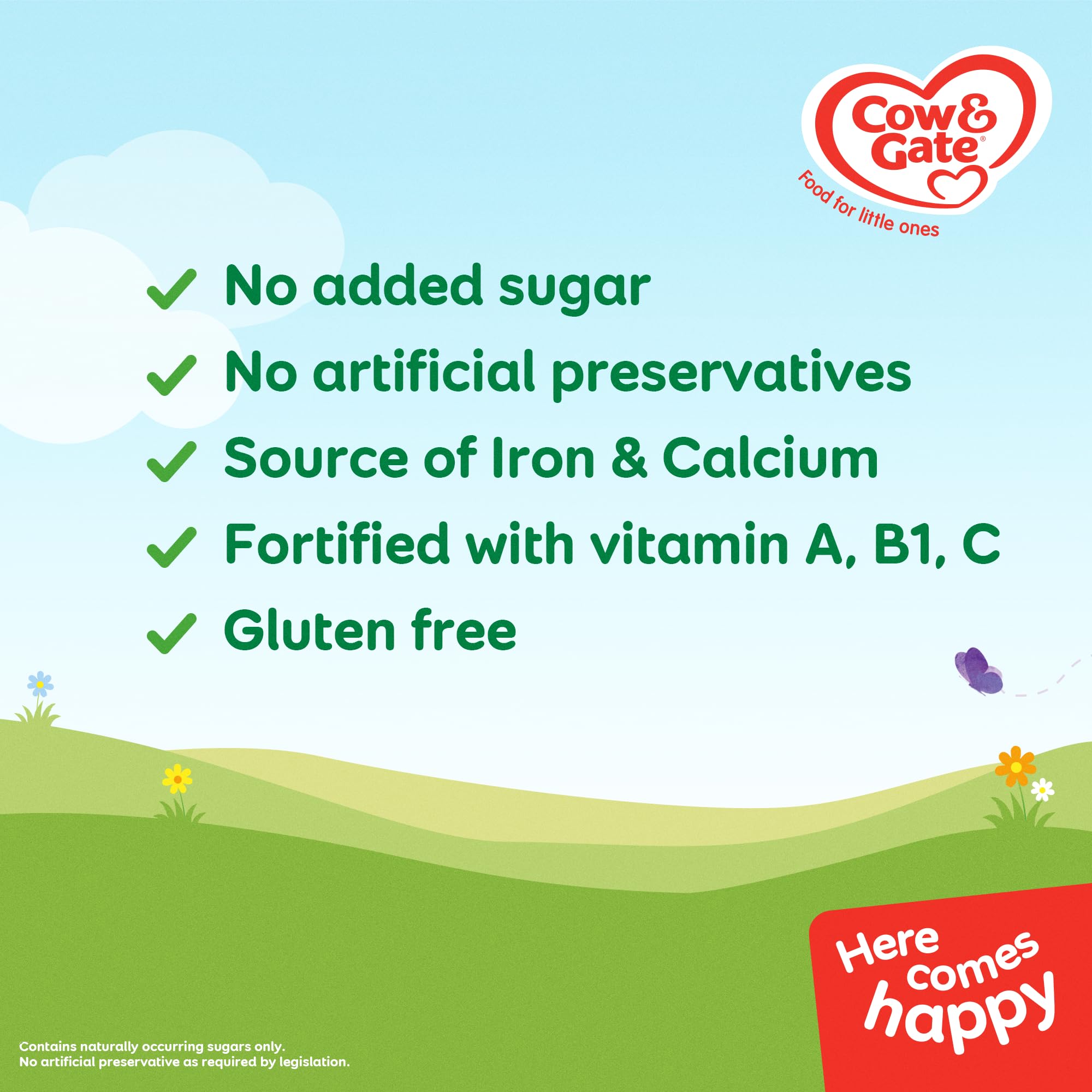 Cow & Gate Banana Porridge Baby Food Cereal for 4-6+ Months - 125g 4