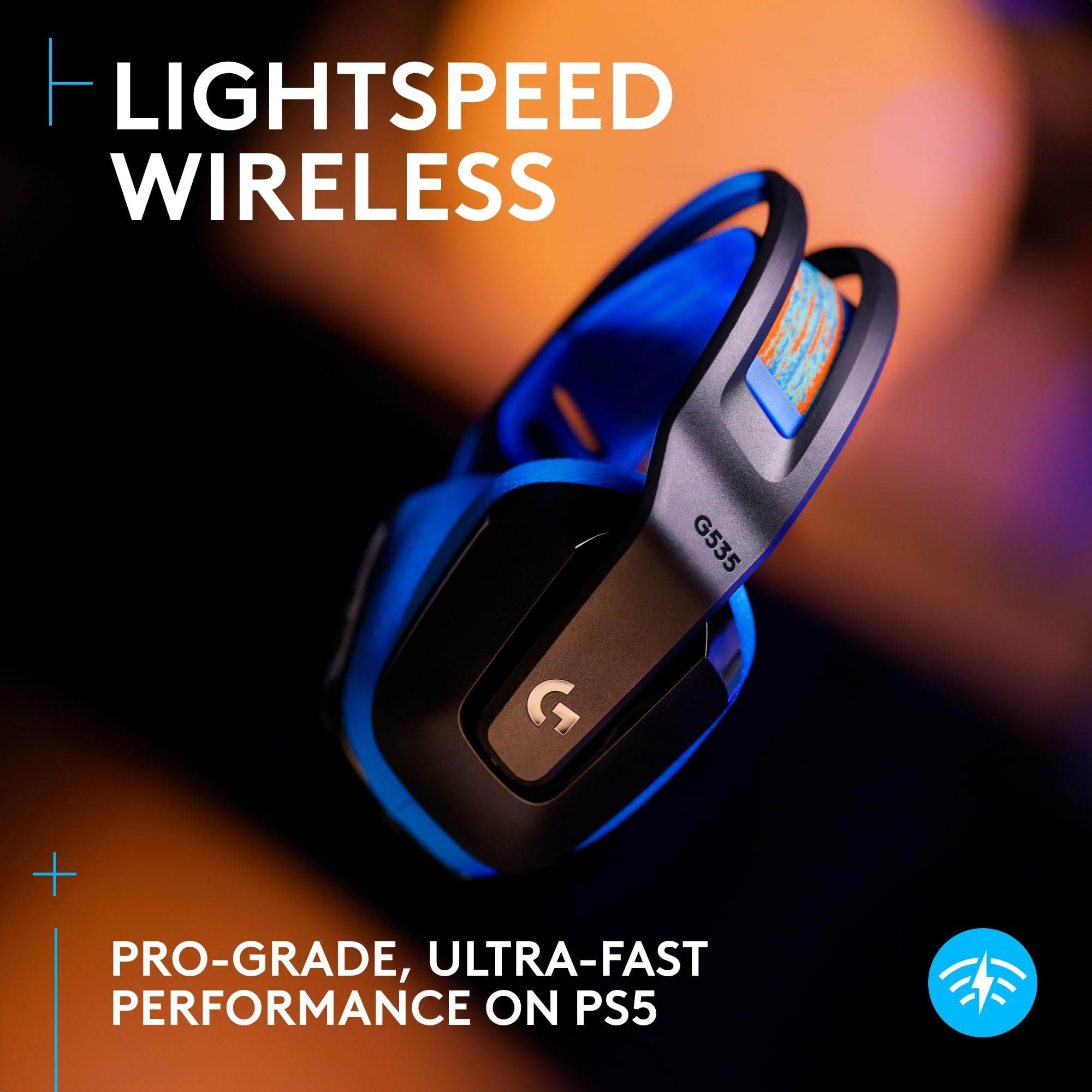 Logitech G G535 Lightspeed Wireless Gaming Headset - 33-Hour Battery, Lightweight 236g, 40mm Drivers, Flip-to-Mute Mic, PS5, PC/Mac 7