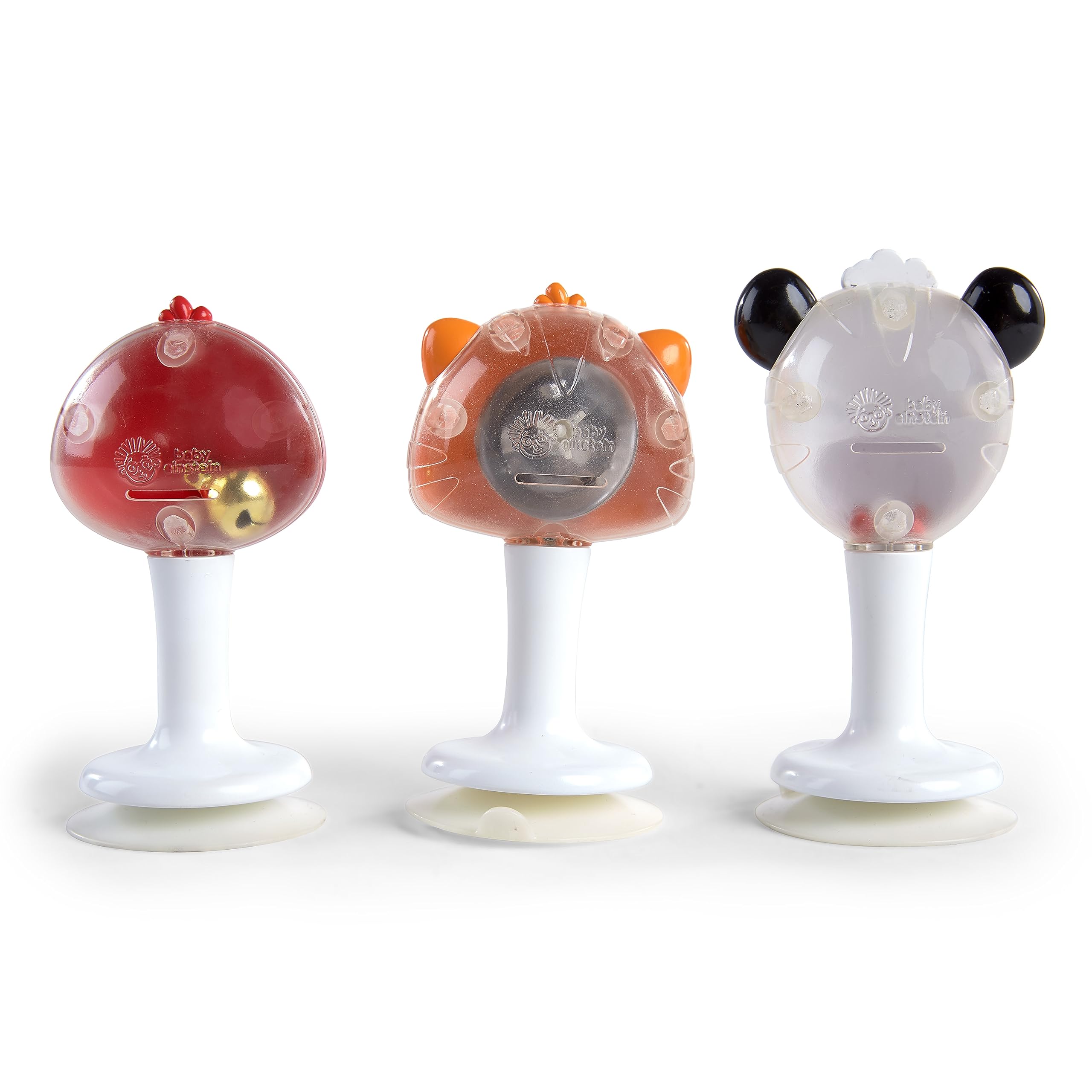 Baby Einstein Rattle & Jingle Trio - Suction Cup High Chair Toys for 3 Months+ 3