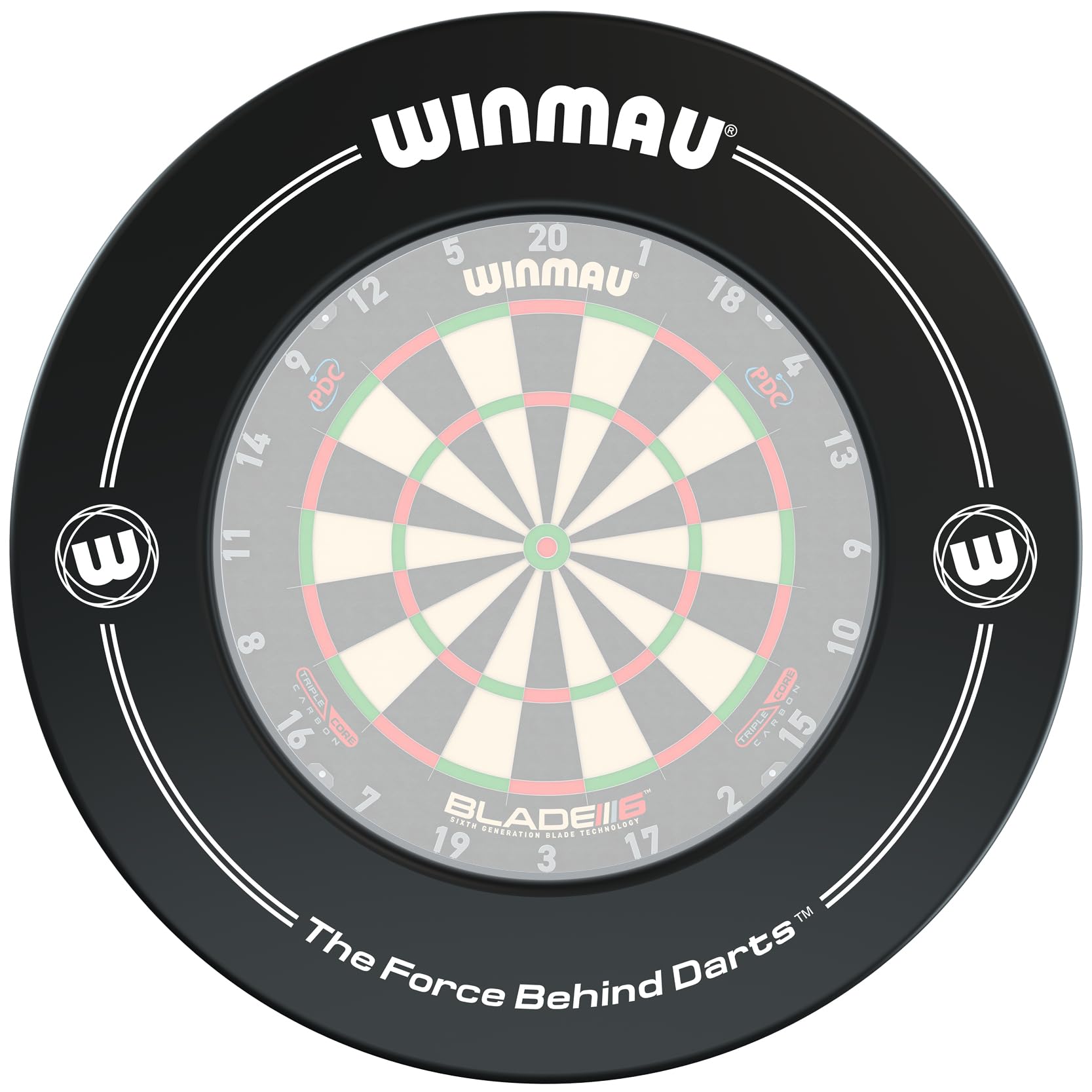 WINMAU Dartboard Surround - Wall Protection | Universal Fit | Black
