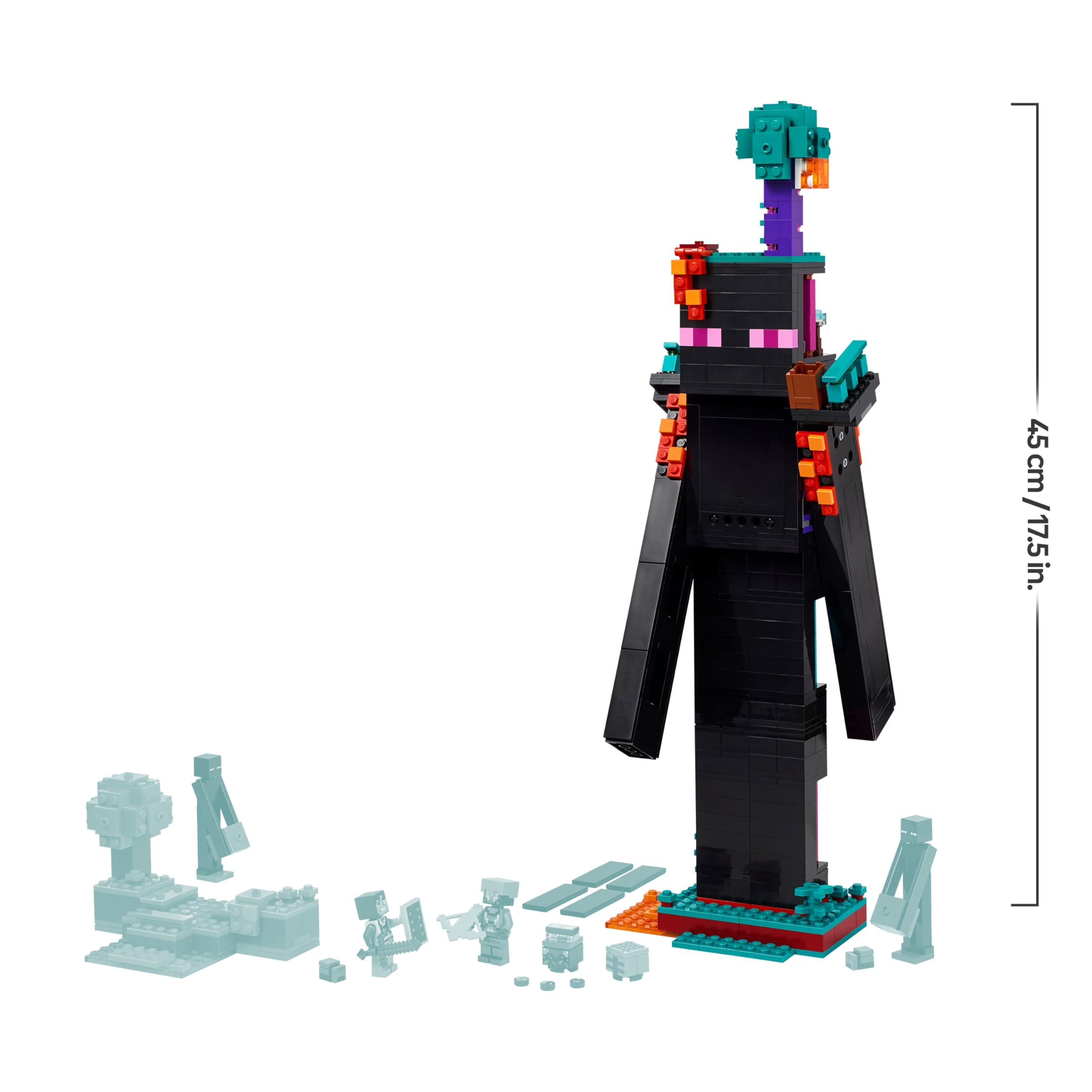 LEGO Minecraft 2in1 The Enderman Tower - Rebuildable Building Set with Enderman, Endermite & Nether Portal 9