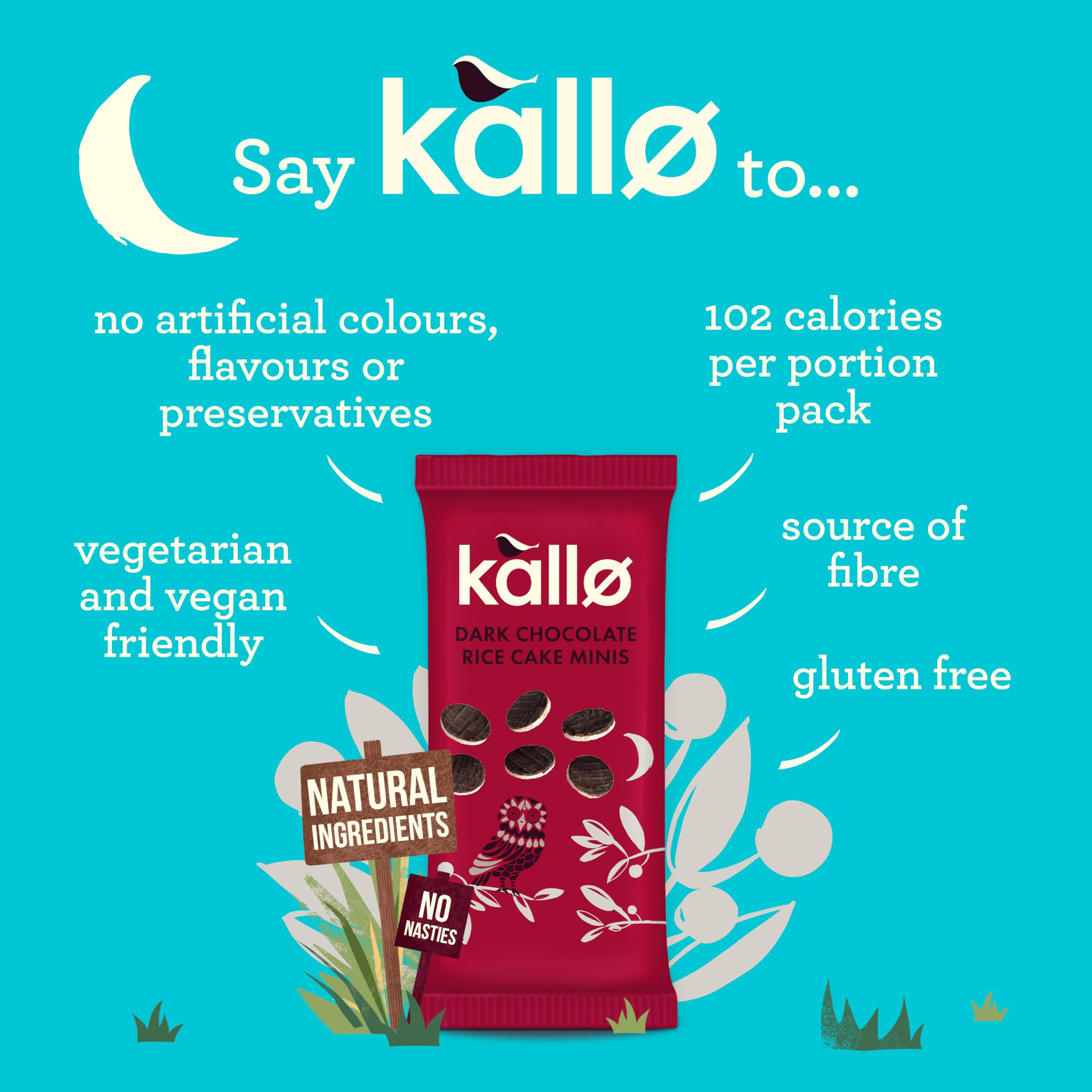 Kallo Dark Chocolate Mini Rice Cakes - Gluten Free Snack, 9 x 84g 5