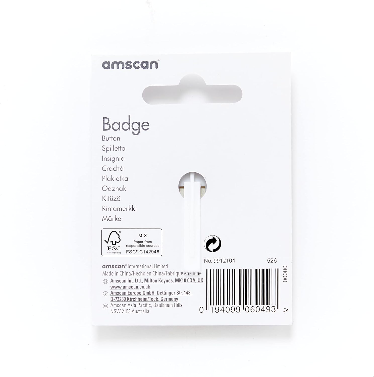 amscan 5 TODAY Birthday Badge Multicoloured Star Design 3