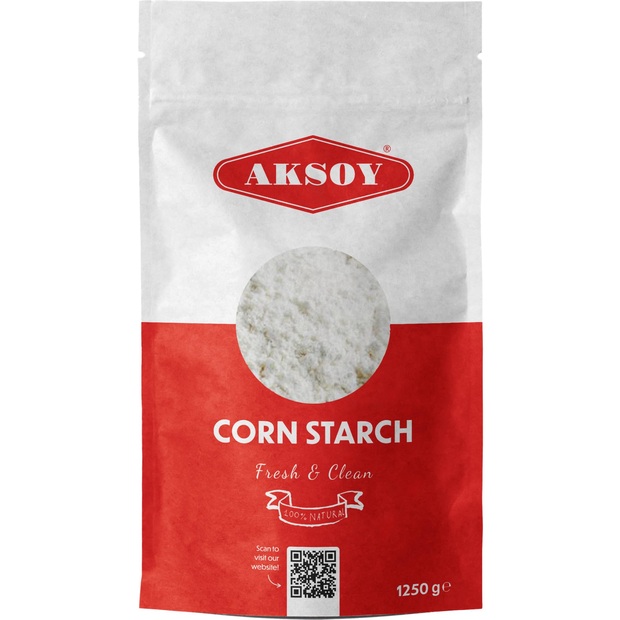 AKSOY 100% Pure Corn Starch - 1.25 KG Airtight Container | Vegan Thickener for Gravy, Pies & Puddings 5