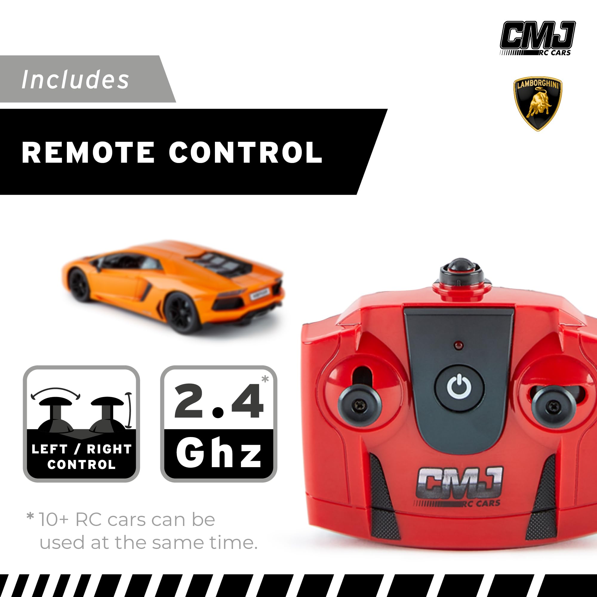 CMJ RC Lamborghini Aventador - 1:14 Scale Remote Control Car with LED Lights & Spring Suspension 11