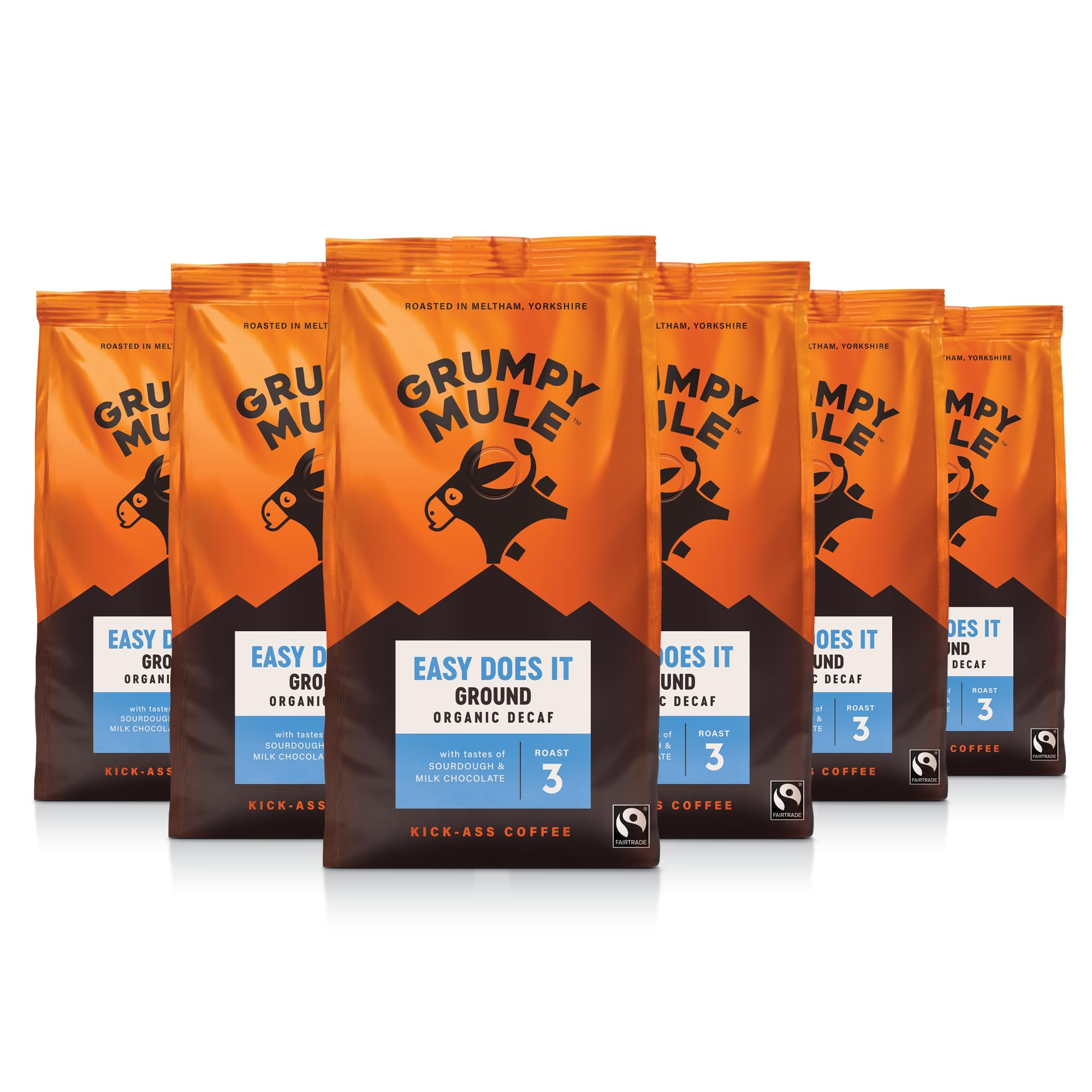 Grumpy Mule Easy Does It Swiss Water Organic Decaf Ground Coffee