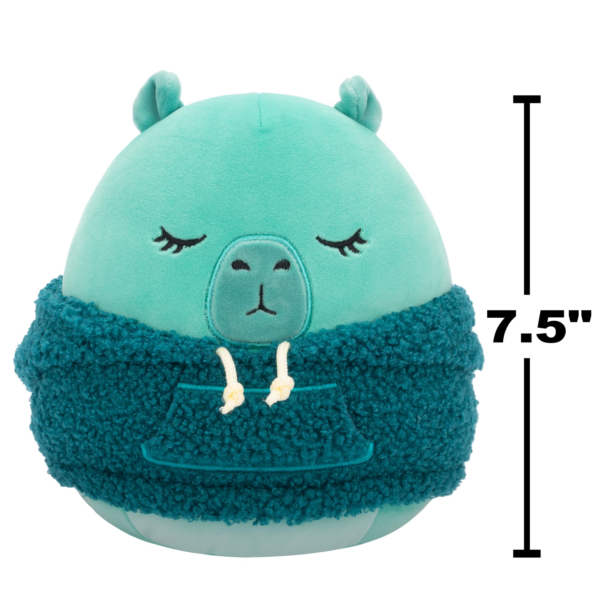 Squishmallows 7.5-Inch Nastia the Capybara with Wooly Hoodie - Soft Plush Collectible 5