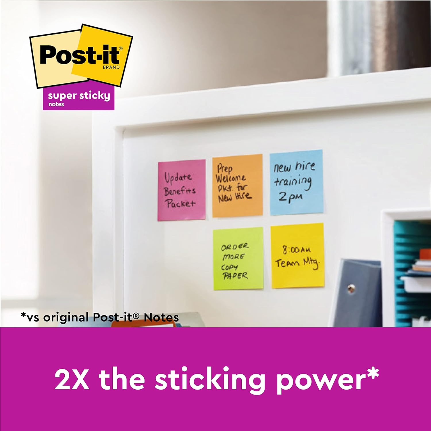 Post-it Super Sticky Notes Playful Color Collection, Pack of 6 Pads, 90 Sheets p 2