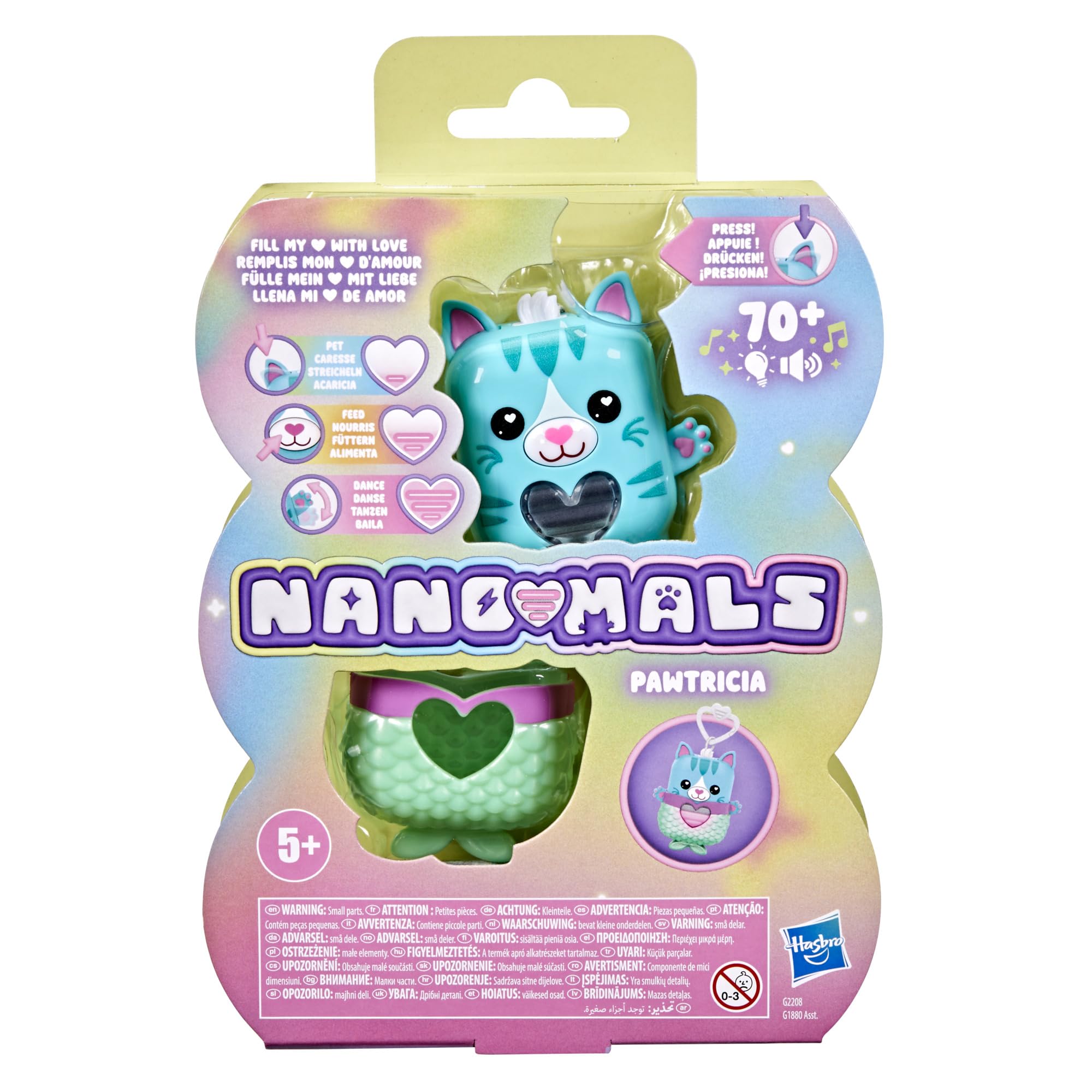 Nano-mals Pawtricia the Blue Kitty with Mermaid Outfit - Electronic Fidget Pet 8