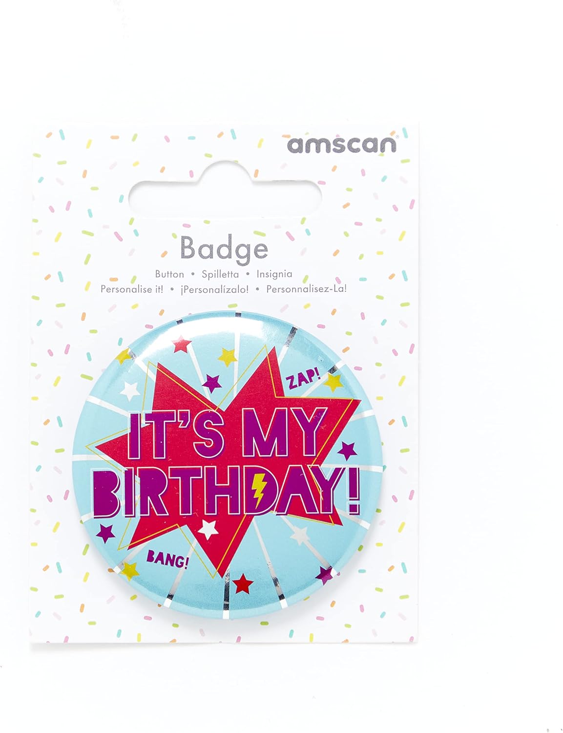 Amscan It's My Birthday Hero Blue Badge 3